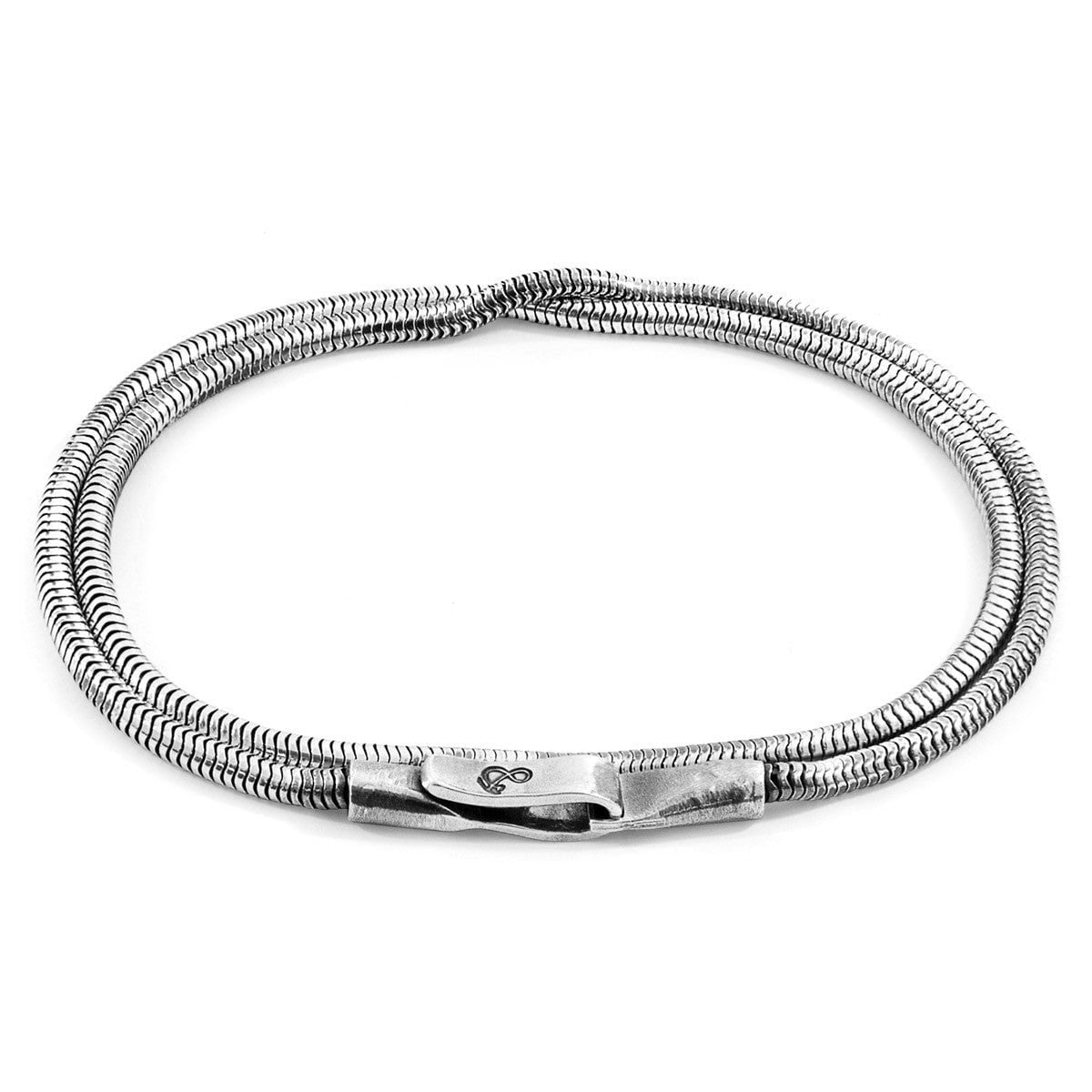 Anchor & Crew Silver Gallant Double Sail Chain Bracelet - L - 23Cm