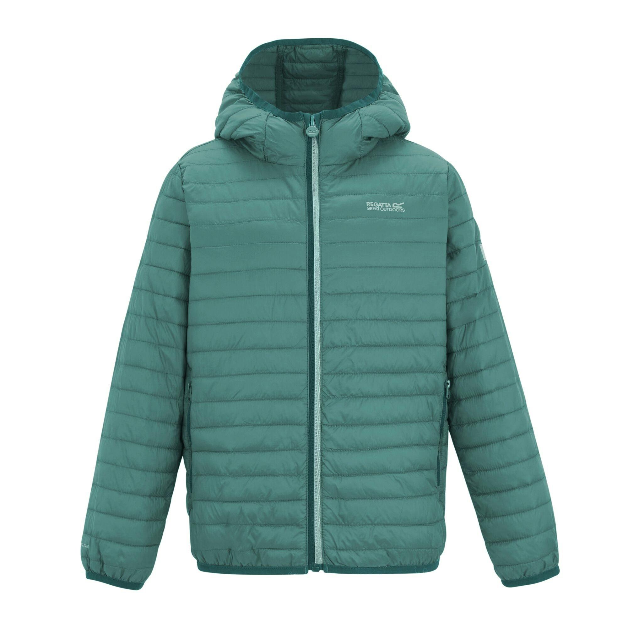 Regatta Kids Hillpack Hooded Jacket - Ivy Moss - 13 Years - Ivy Moss - 100% Polyamide