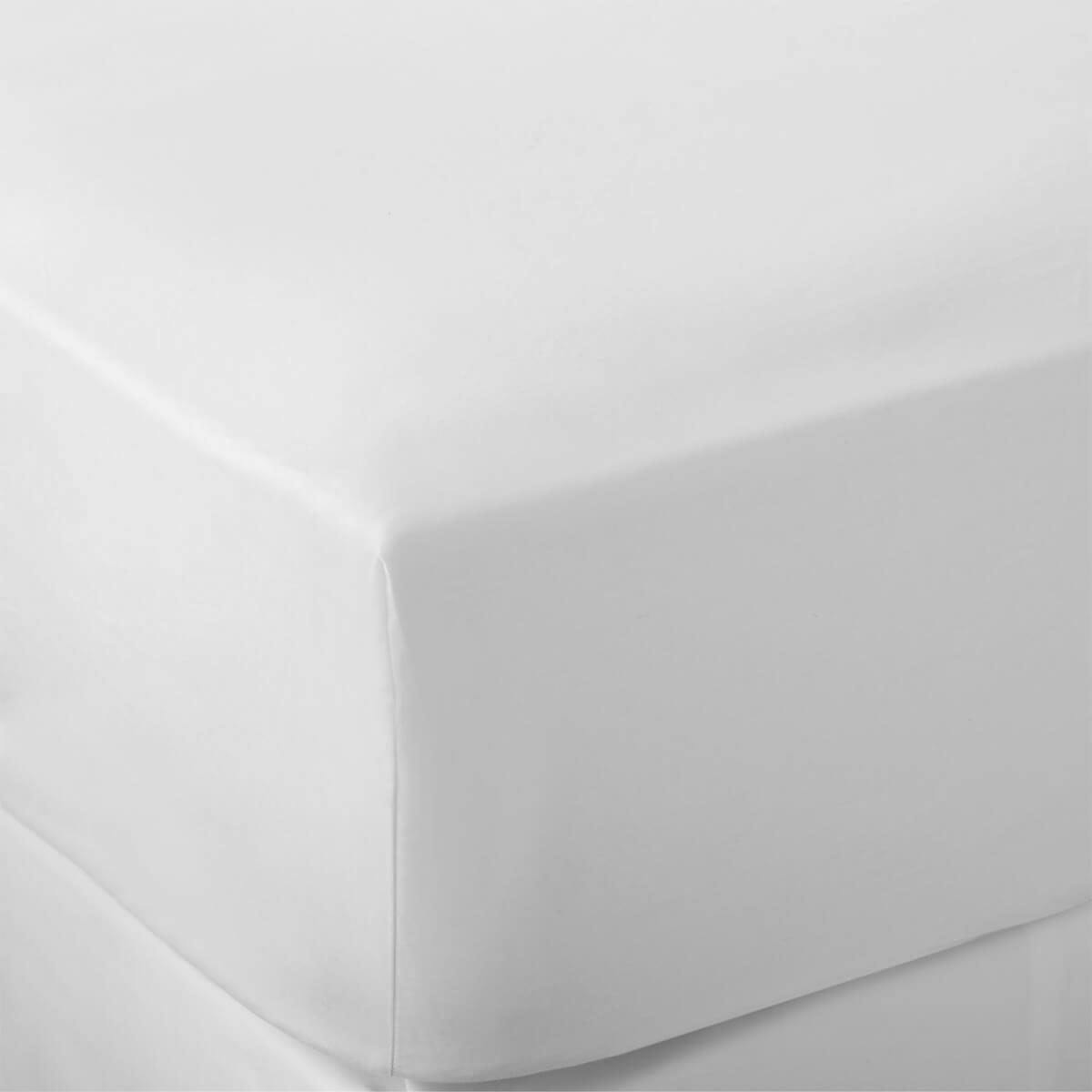 Soak&Sleep White 200 Thread Count Egyptian Cotton 30Cm Standard Fitted Sheets - Single