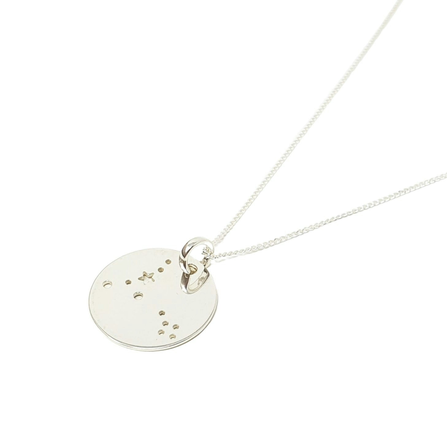 Harfi Silver Pisces Constellation Sterling Pendant Necklace