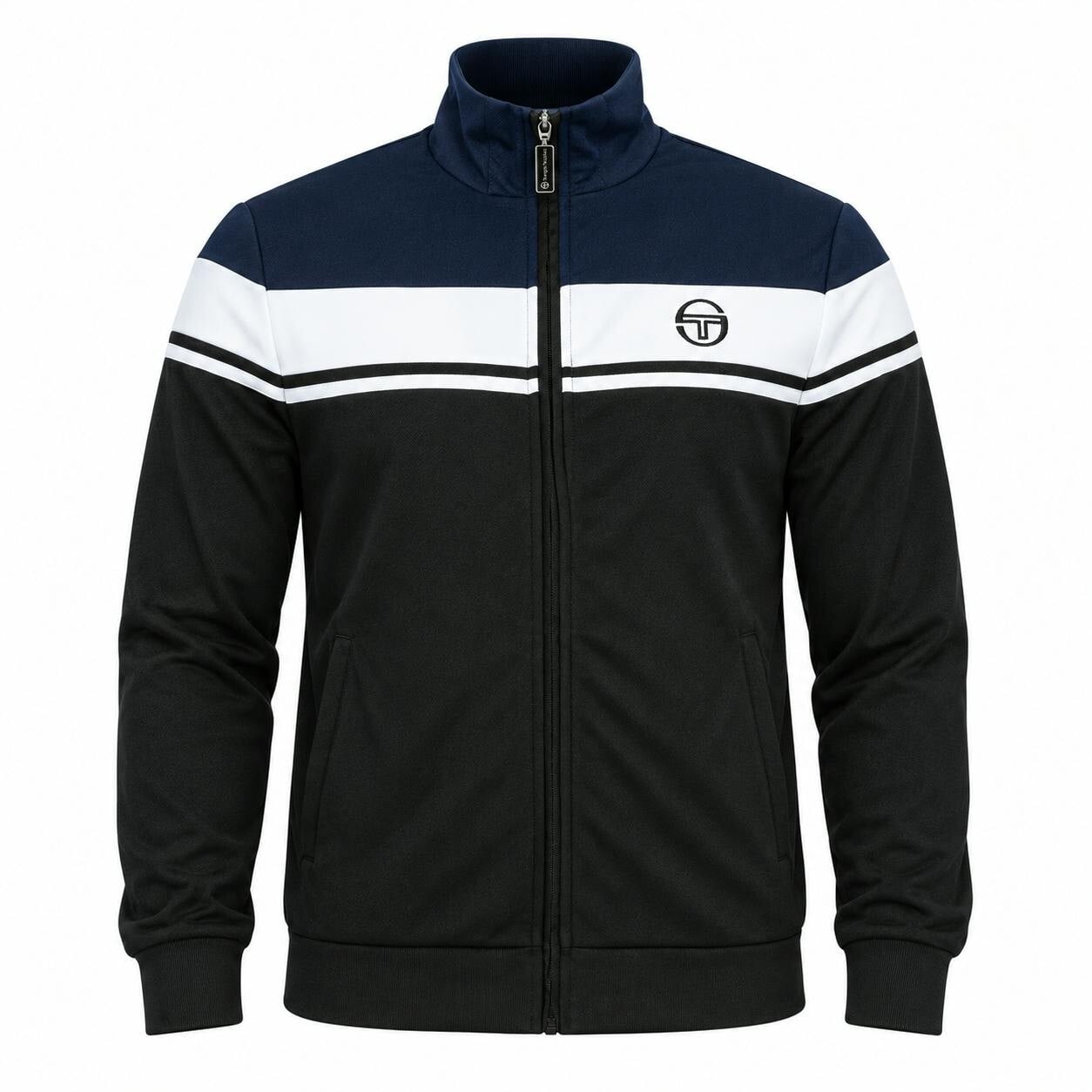 Sergio Tacchini Blue/White/Black Damarindo Track Top Jacket Maritime - Xl