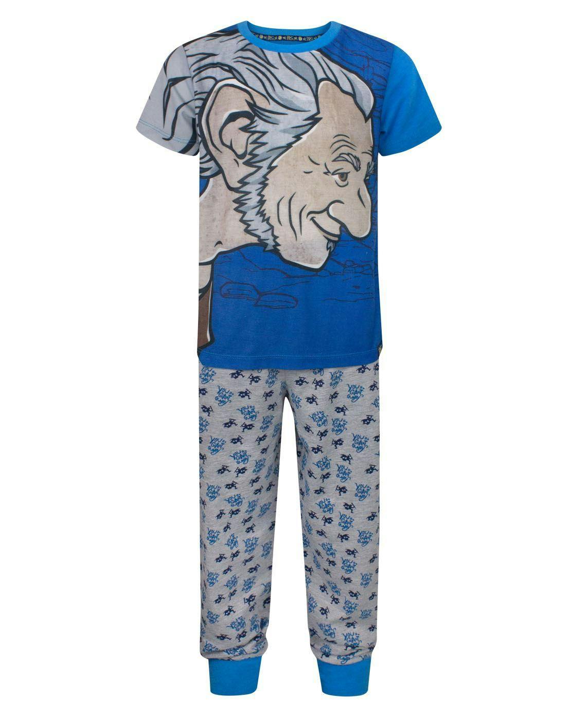 Vanilla Underground Boys Blue Disney Bfg Short Sleeve Long Leg Pyjama Set - 9-10 Years
