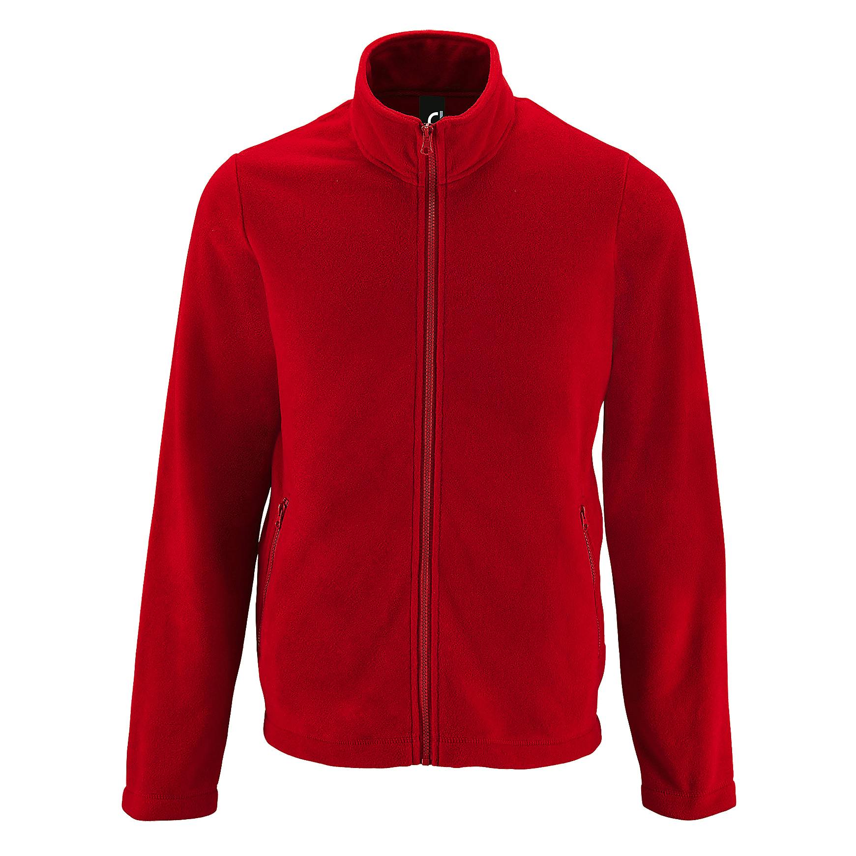Sol's Men's Red Norman Fleece Jacket In | Size: Small - Image 2