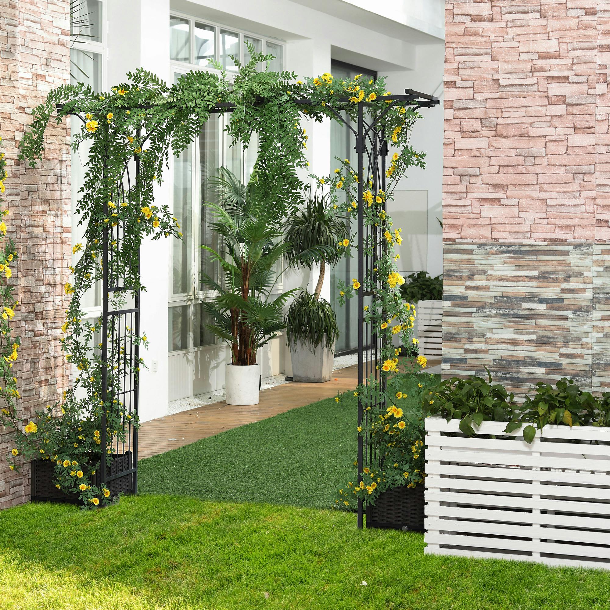 B&Q - Garden Arch Arbor For Decorative Climbing Plants Lawn Garden - Image 2