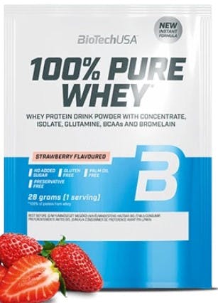 Biotechusa 100% Pure Whey, Strawberry - 28G (1 Serving)