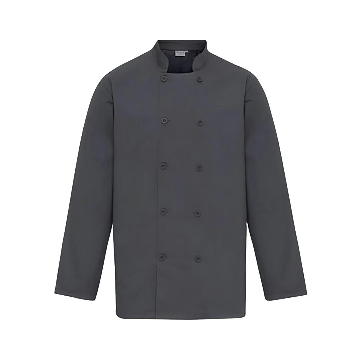 Premier Men's Dark Grey Chefs Jacket In | Size: Medium - Image 2