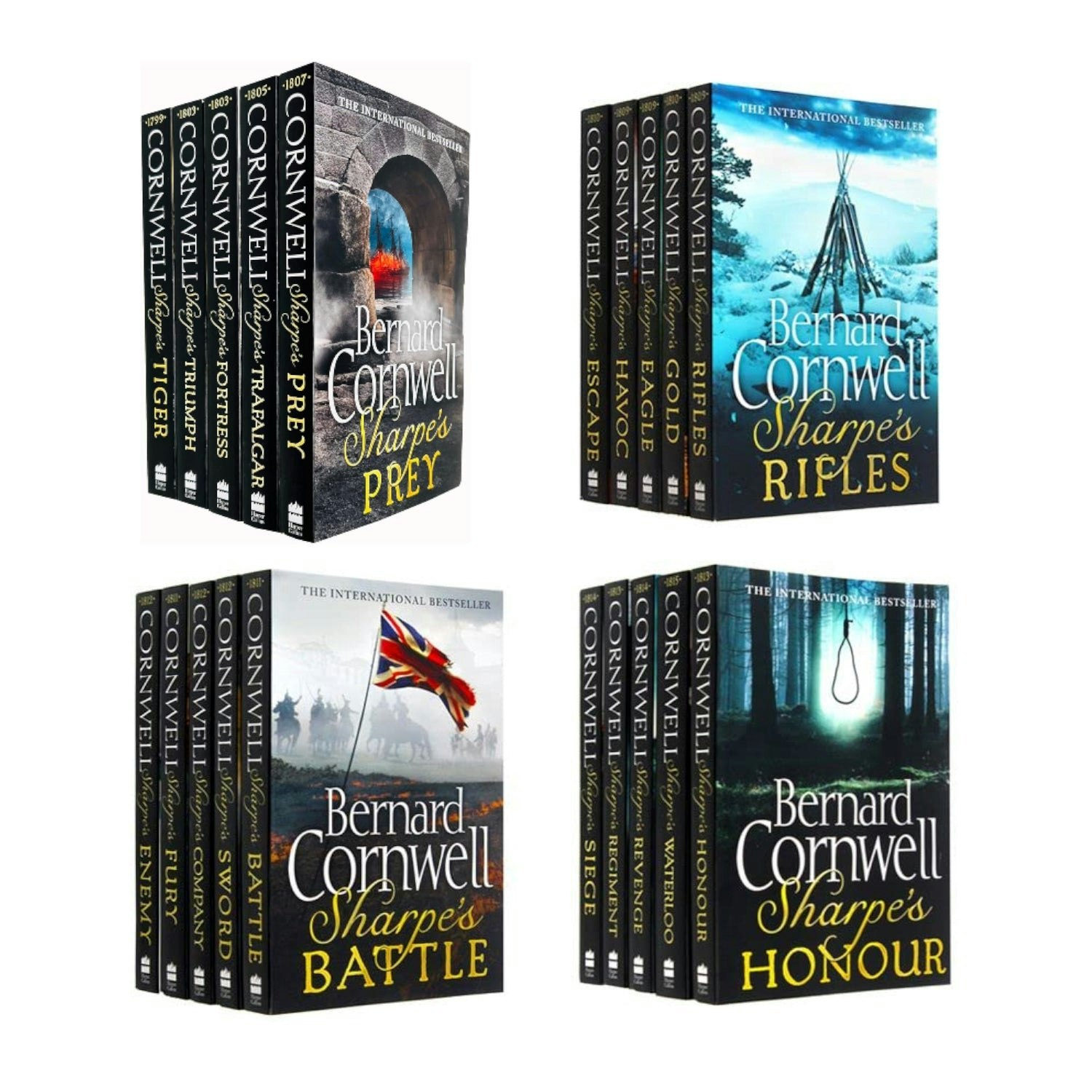 Various Publishers Gold Bernard Cornwell The Sharpe Series 1-20 Books Collection Set