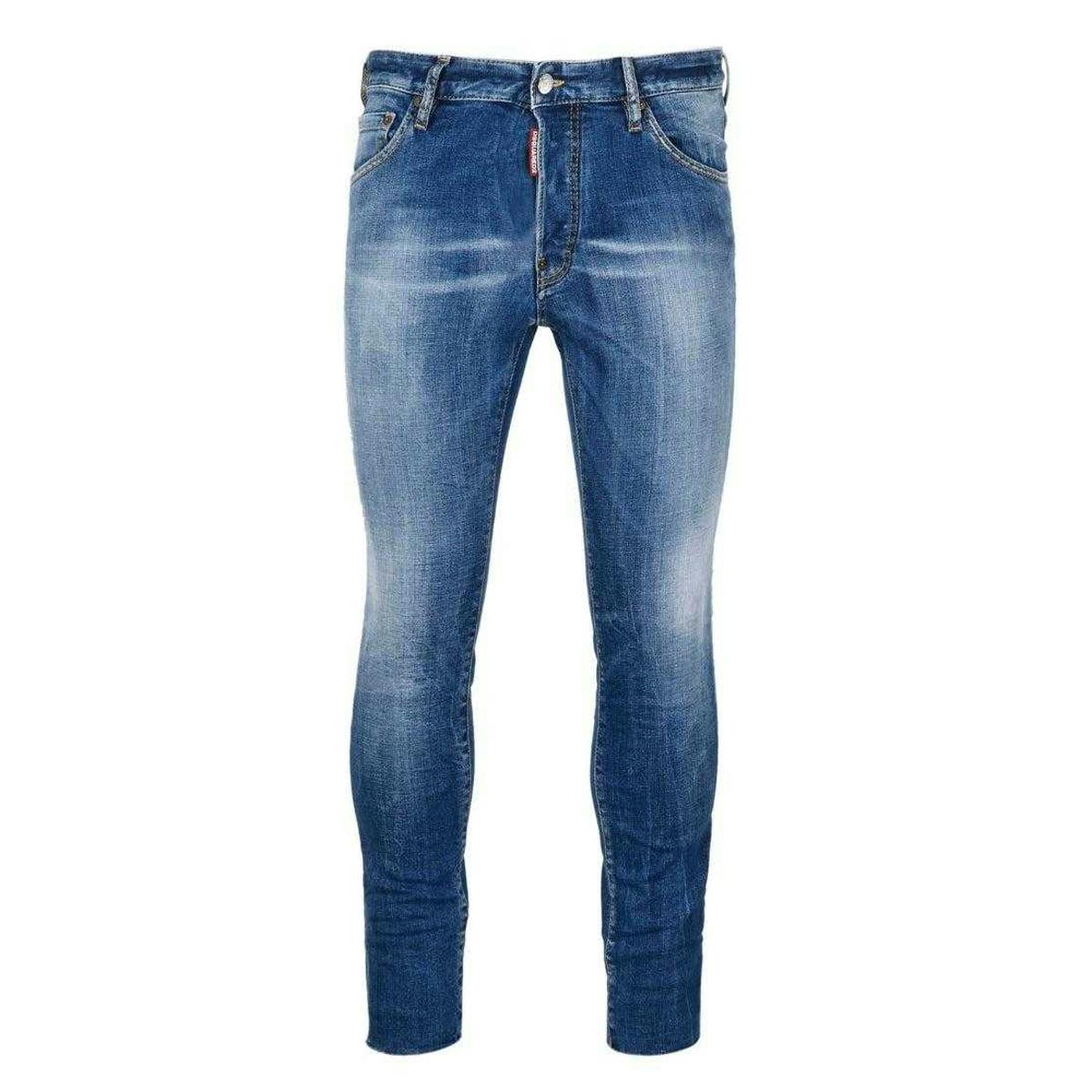 Dsquared2 Men's Blue Cool Guy Cropped Jeans - 38R - 99% Cotton/1% Elastane