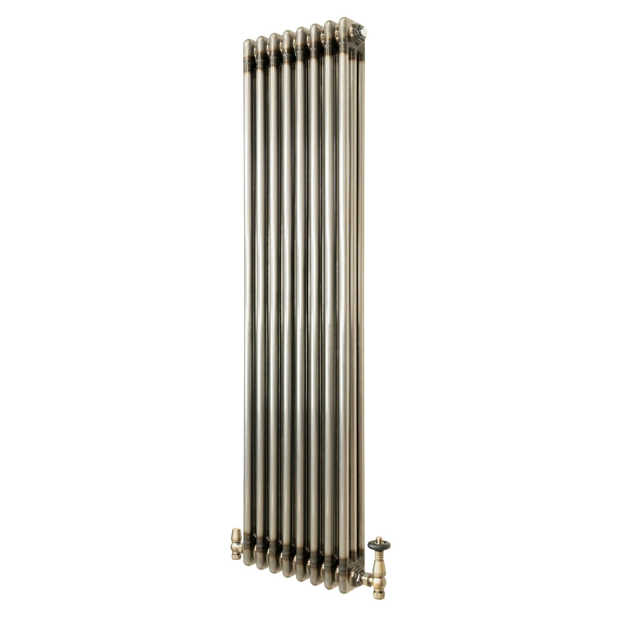 Monster Shop Raw Metal Radiators With Valves - Raw Metal / 150Cm / 38Cm / 11Cm - Image 2