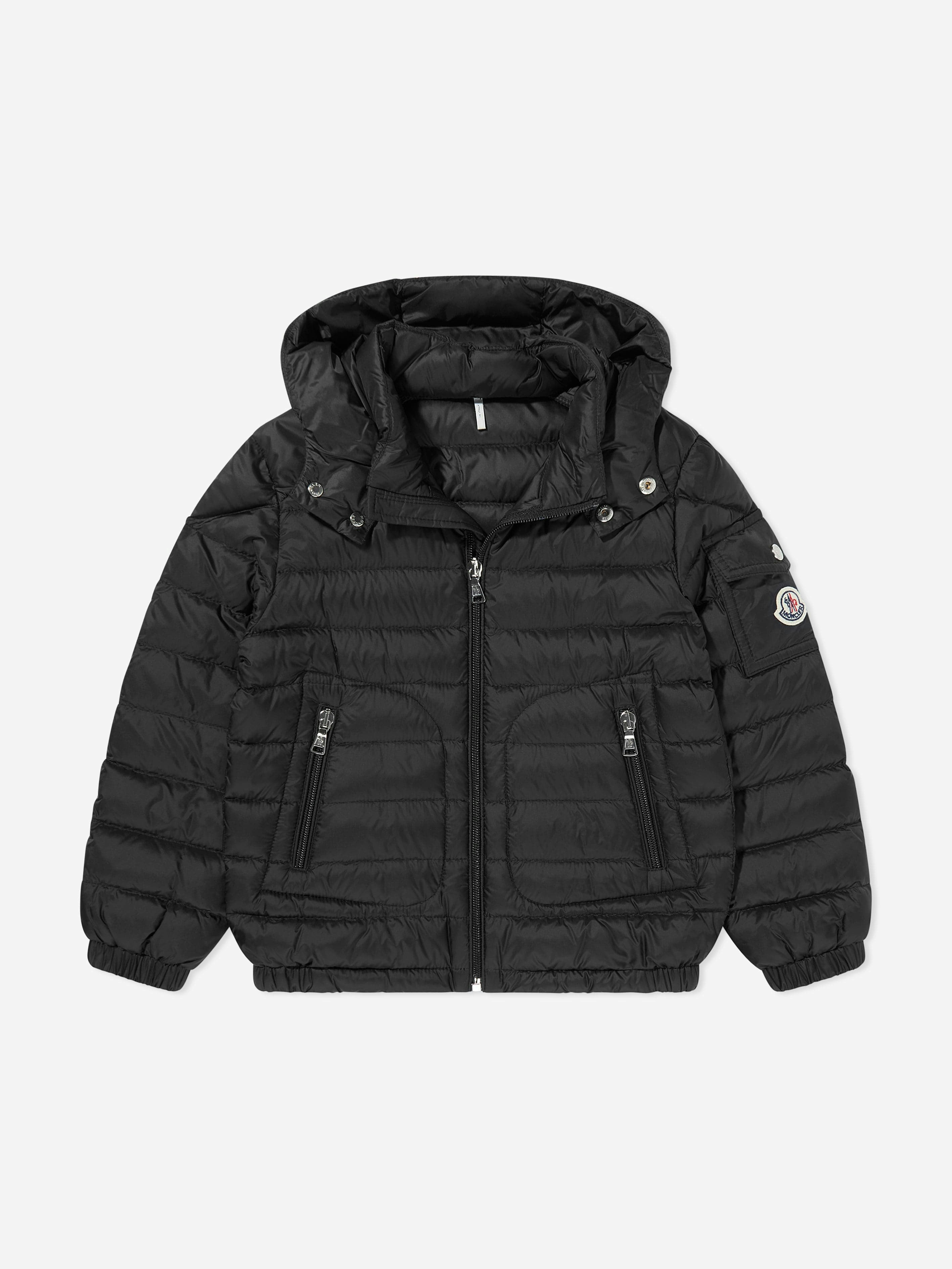 Moncler Enfant Boys Black Down Padded Lauros Jacket In - 4 Yrs