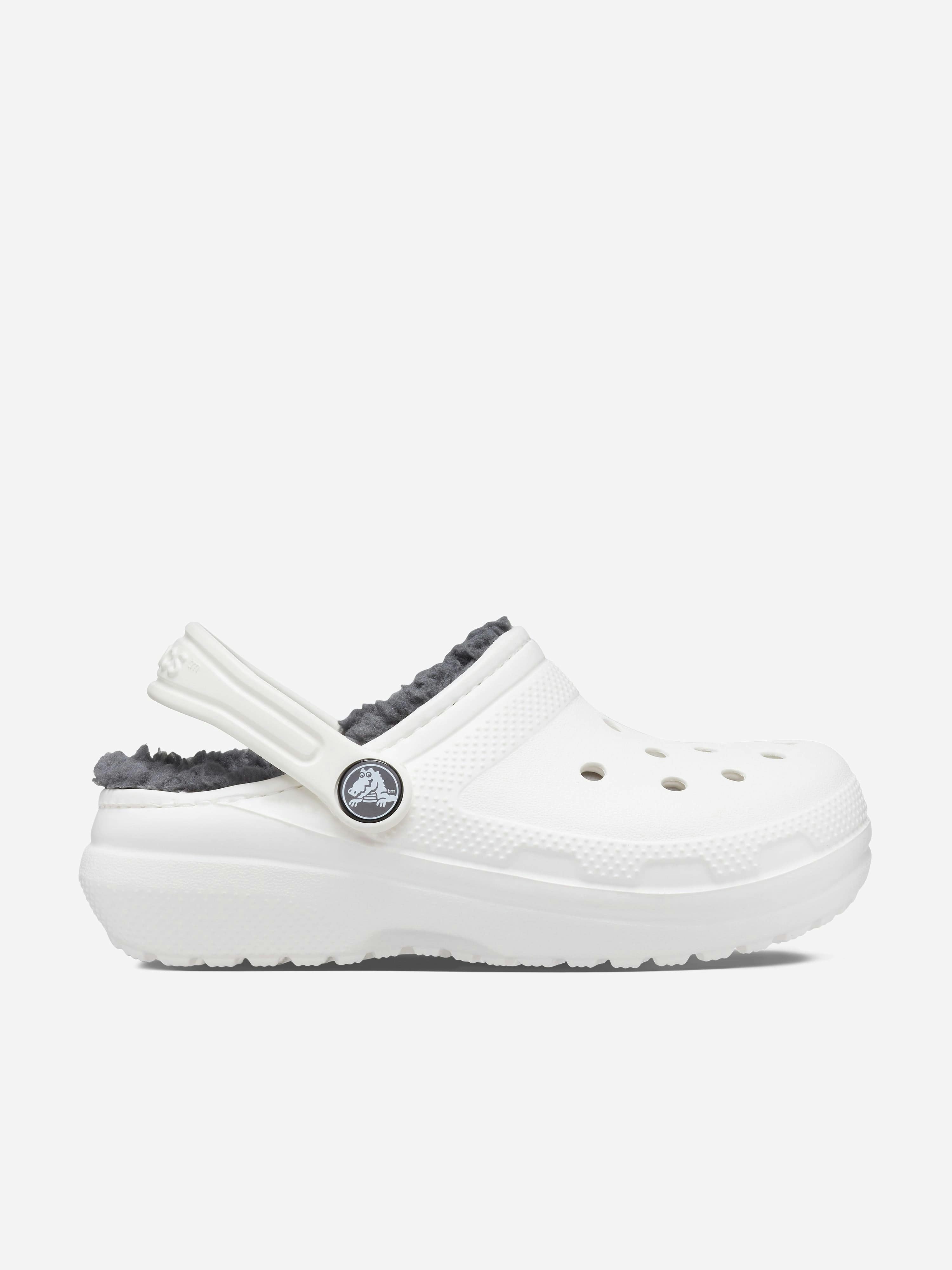 Crocs White Kids Classic Lined Clog In - Eu 28 - 29 Uk 11 Us 11