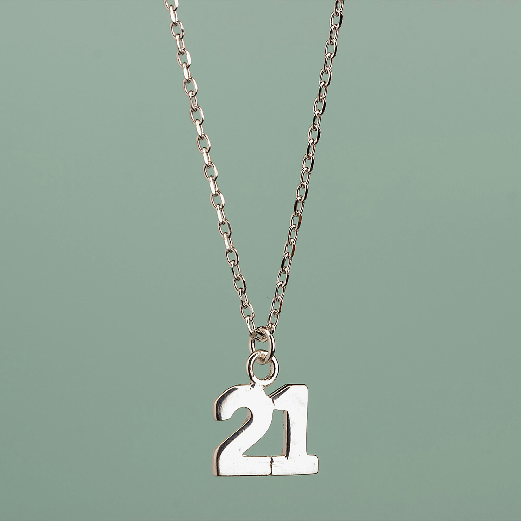 Mylee London Silver 21 Charm Necklace - Sterling - Yes