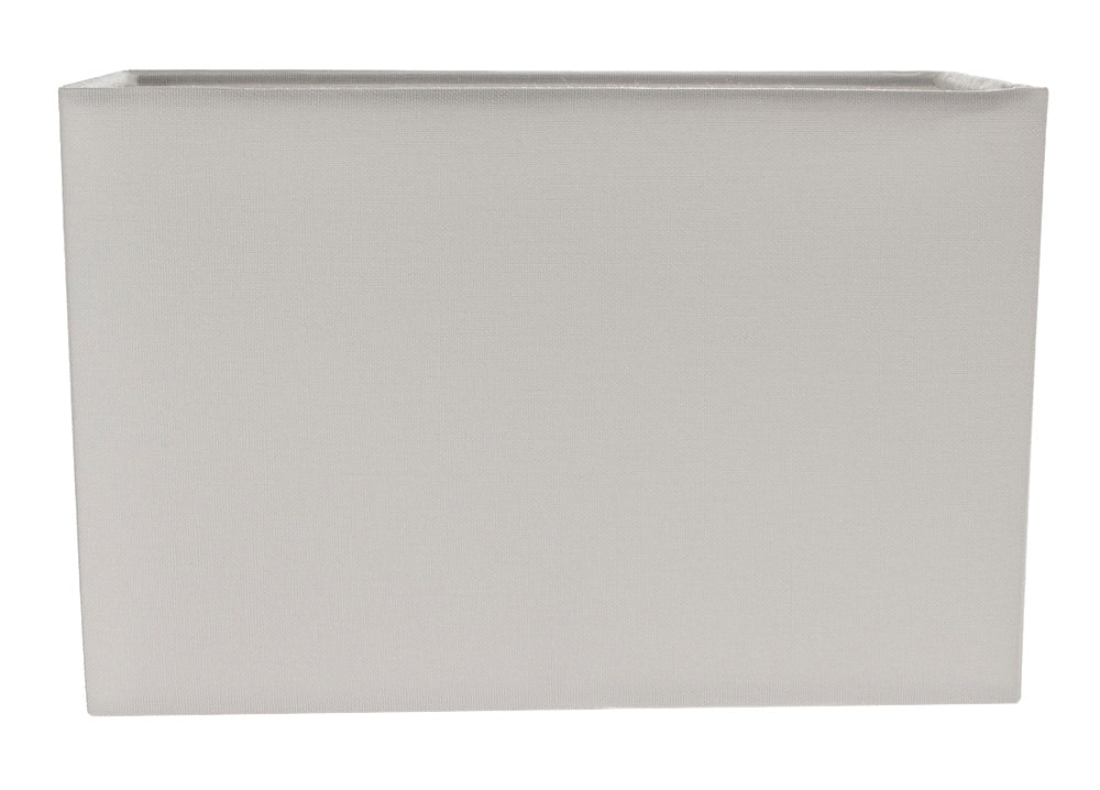 Happy Homewares Grey Contemporary And Stylish Dove Linen Fabric Rectangular Lamp Shade