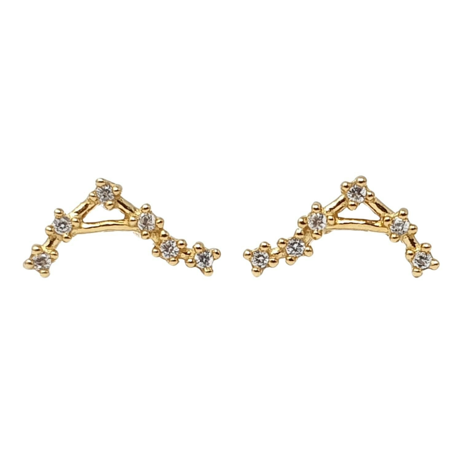 Harfi Libra Star Sign Constellation Astrology Tiny Earrings