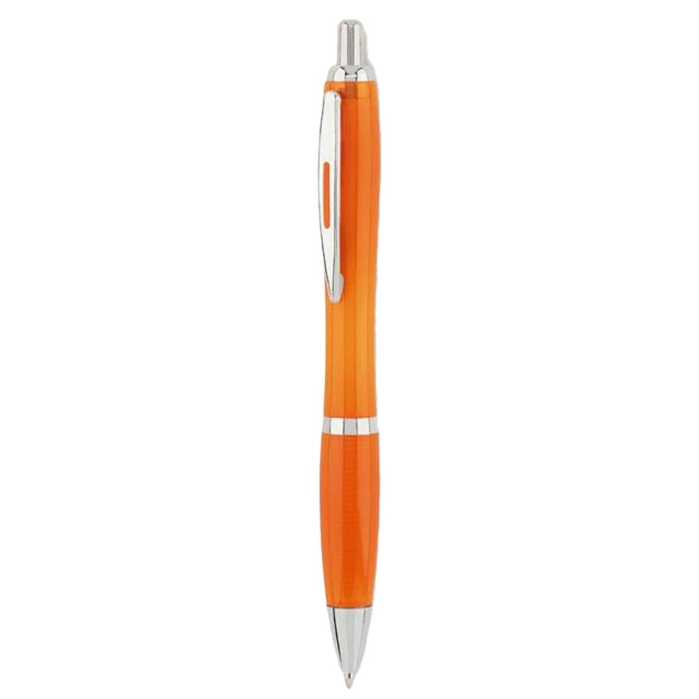 Rackhams Orange Rio Rpet Ballpoint Pen - Transparent - One Size - Transparent