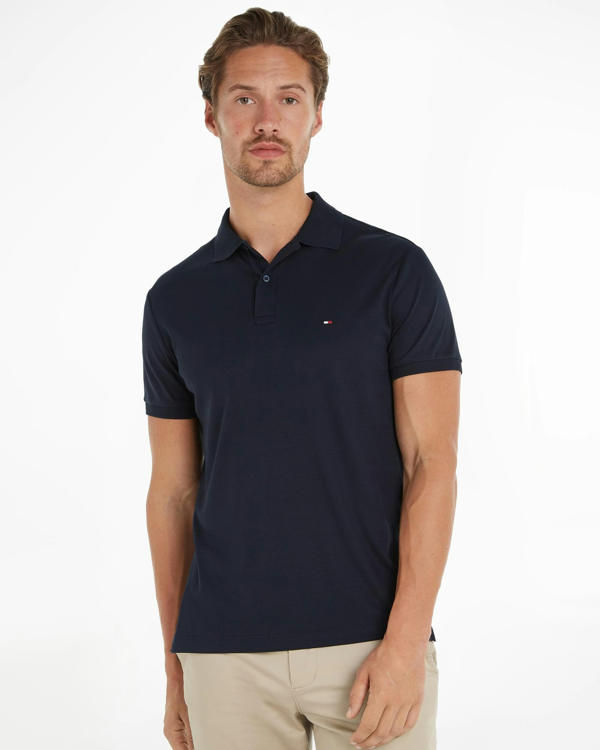 Tommy Hilfiger Men's Liquid Cotton Essential Polo - Desert Sky - Desert Sky - Xxxl
