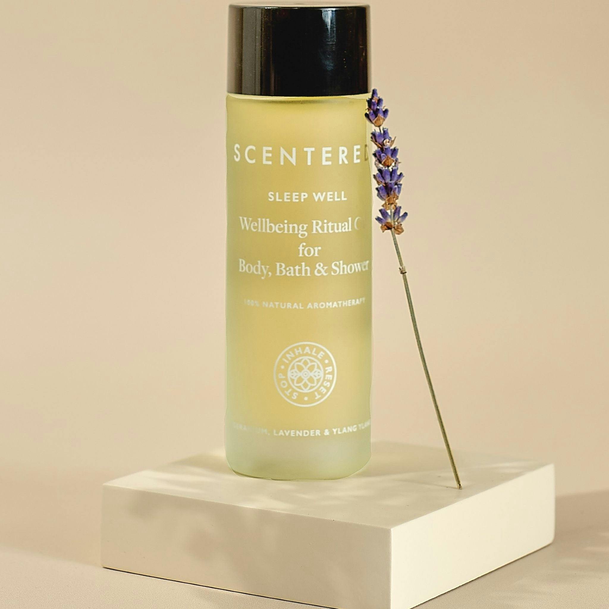 Scentered Women's Peach/Lavender Sleep Well Oil For Body, Bath & Shower