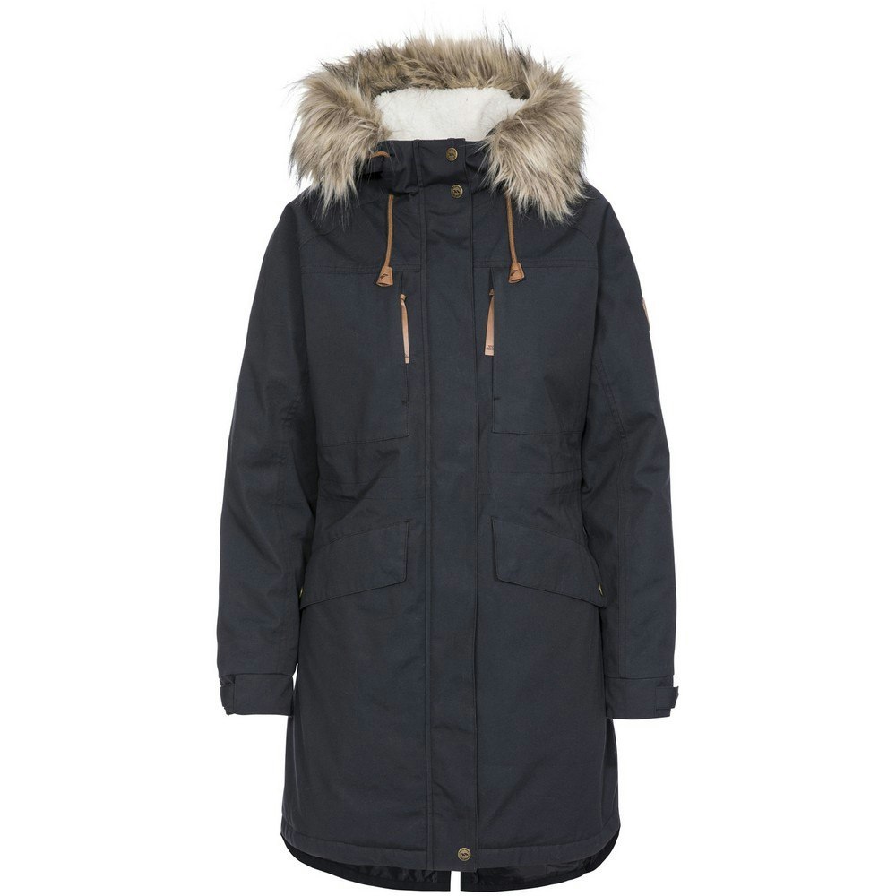 Trespass Women's Dark/Grey Faithful Waterproof Jacket - Medium