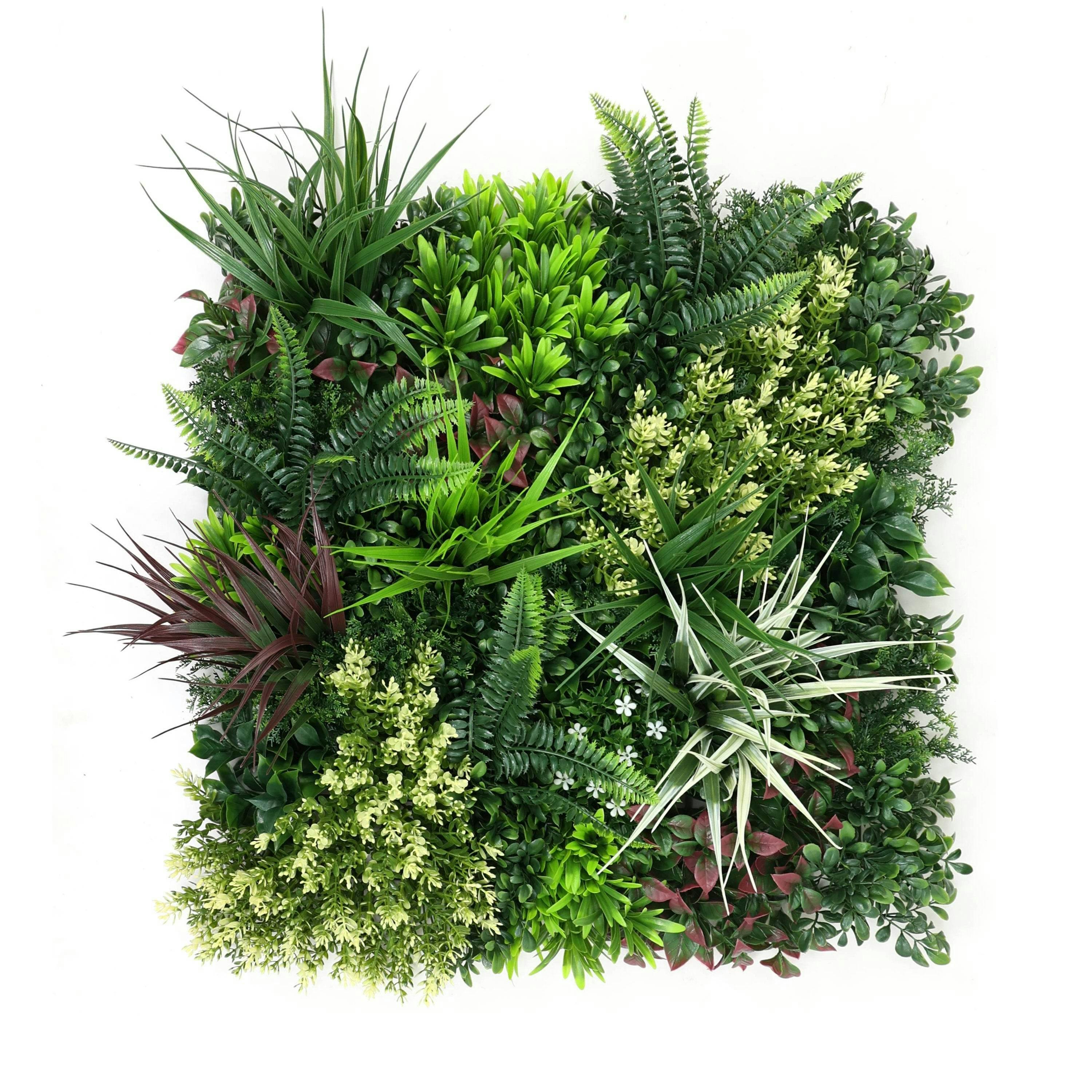Rackhams Green Premium Artificial Plants Wall Panel 50 X 50Cm - Carnival A