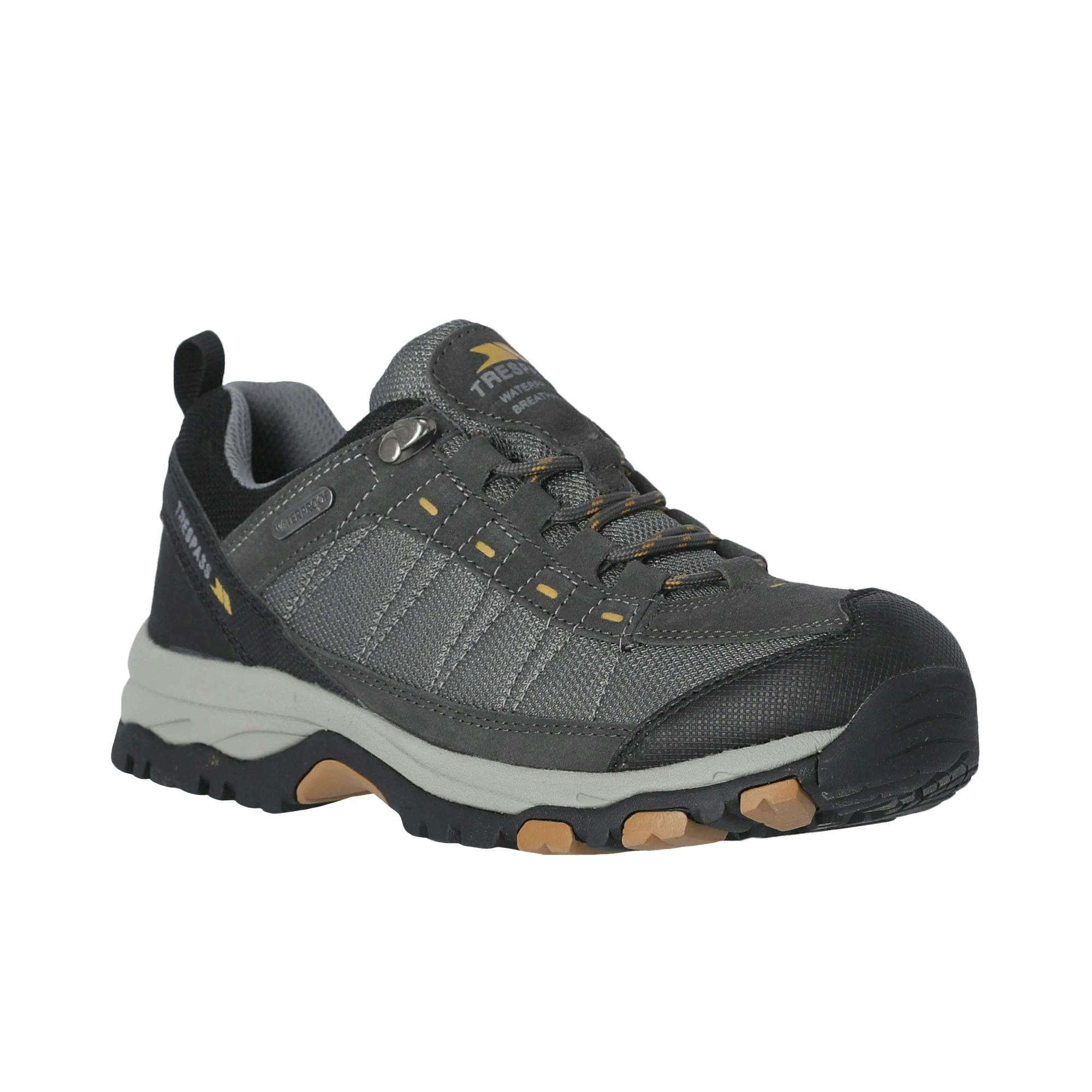 Trespass Men's Grey Scarp Technical Trainers - Castle - 9 Uk - Castle - 60% Pu/20% Textile/20% Suede