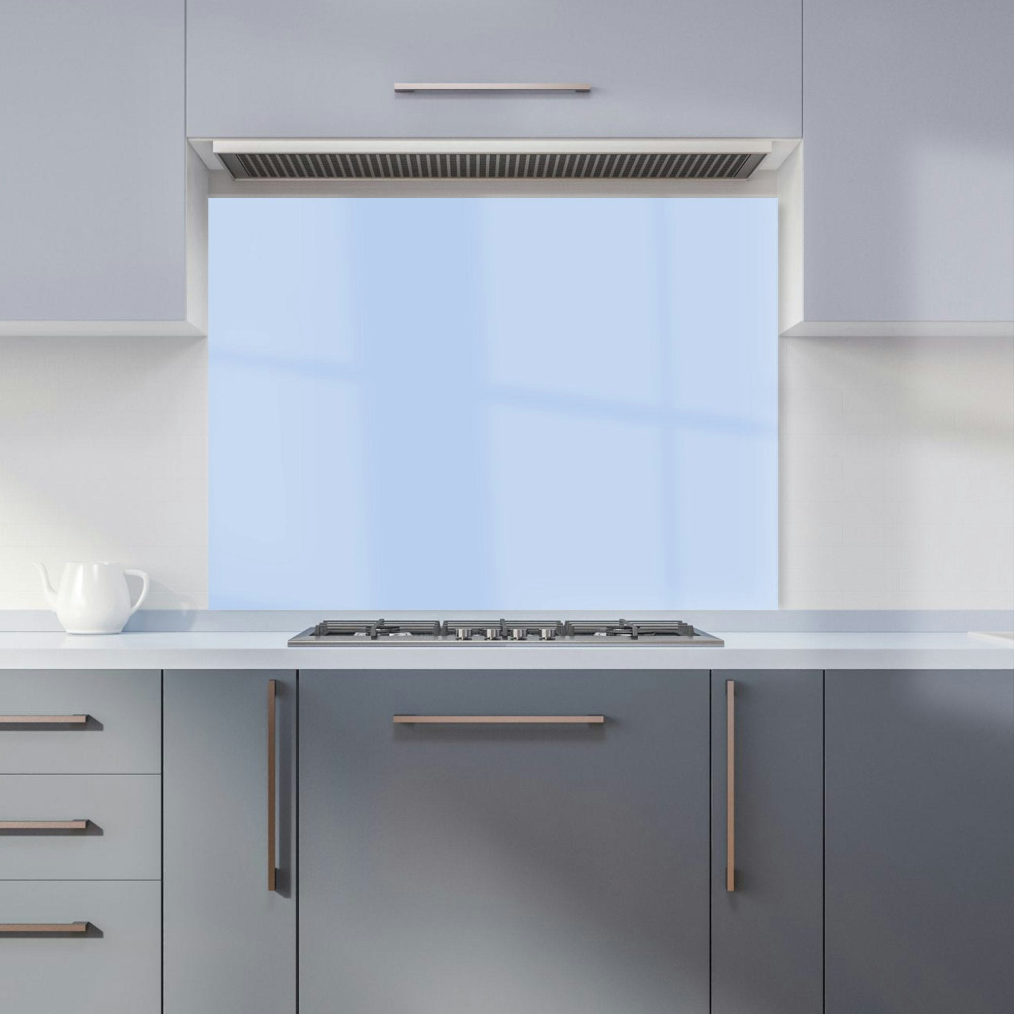 Warren Reed Blue - Designer Pale Cornflour Kitchen Splashback - W900mm X H650mm