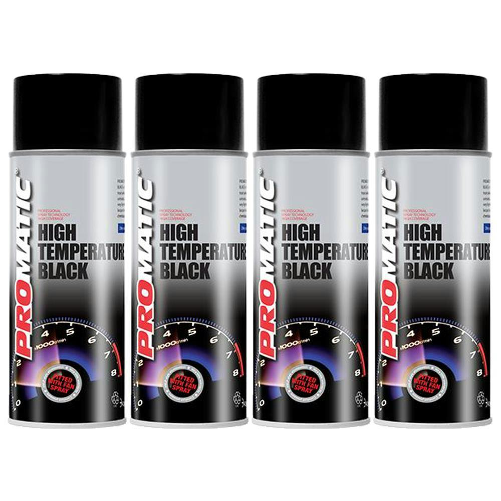 PROMATIC Professional High Temperature Black Fast Drying Aerosol - 400ml x 3 - Image 17