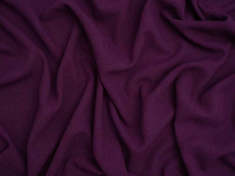 Minerva Core Range Purple Minerva Soft Viscose Linen Blend Fabric - Plain Design Dressmaking Fabric, 132 Cm / 52" Wide - Per Metre
