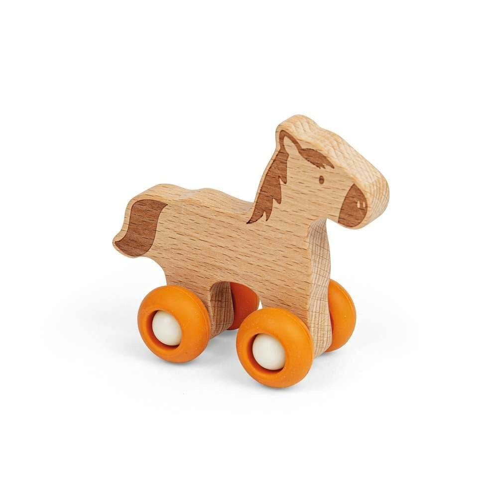 Bigjigs Toys Farm Animal On Wheels - Horse