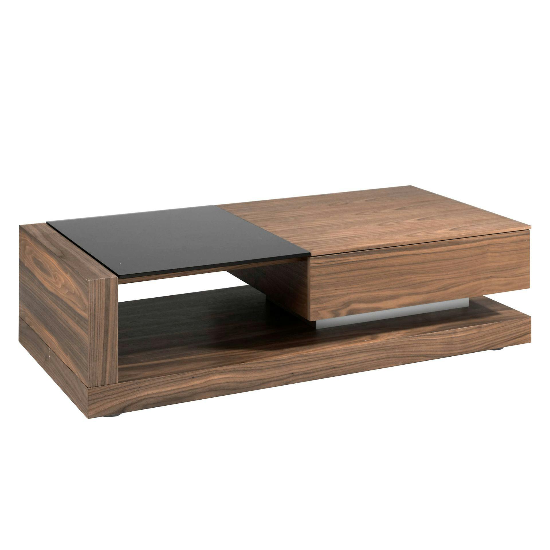 Rackhams Black Rectangular Coffee Table Rectangular Coffee Table And Walnut Glass 2061