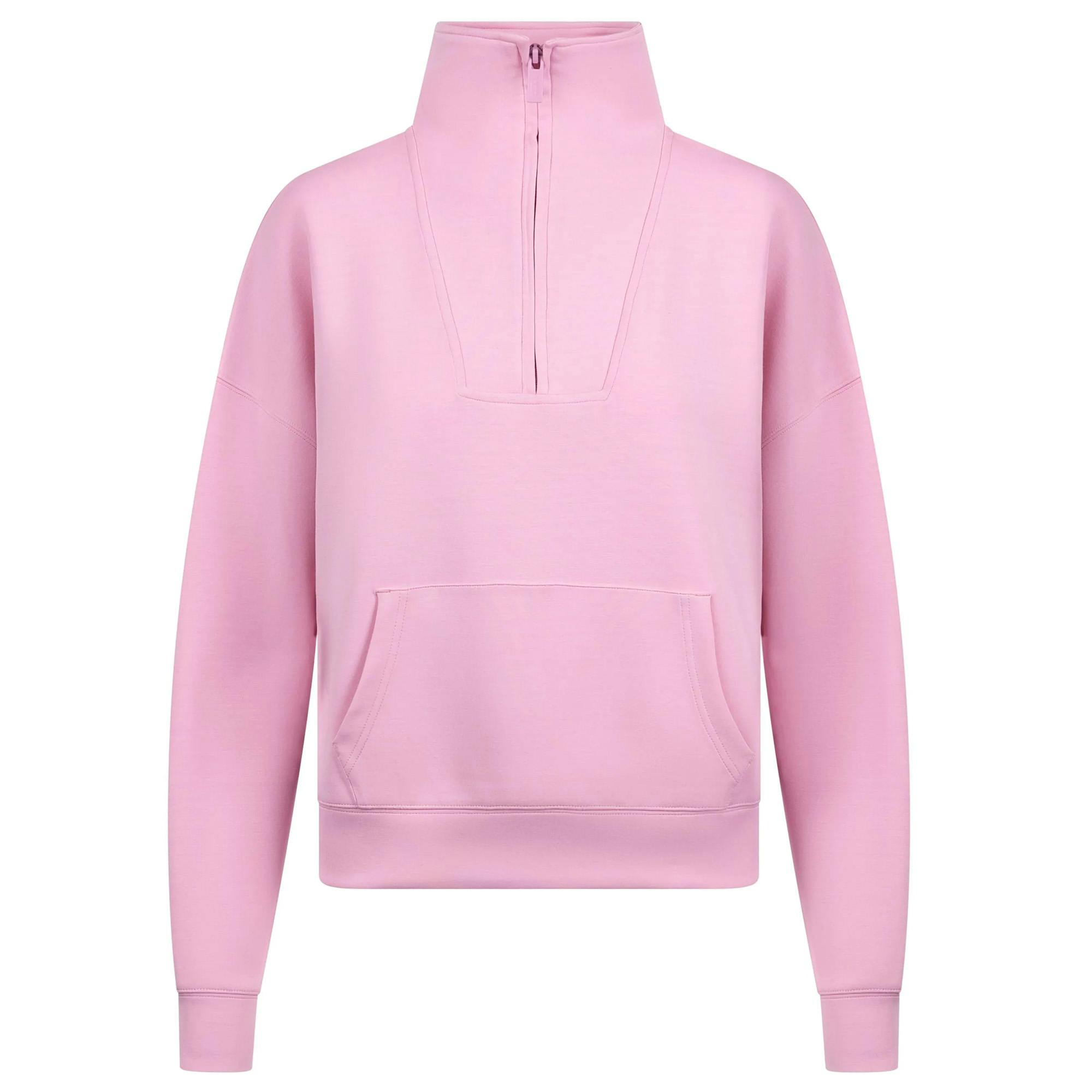 Trespass Women's Jean Half Zip Sweatshirt - Carnation - Xxl - Carnation - 48% Modal/48% Polyester/4% Elastane