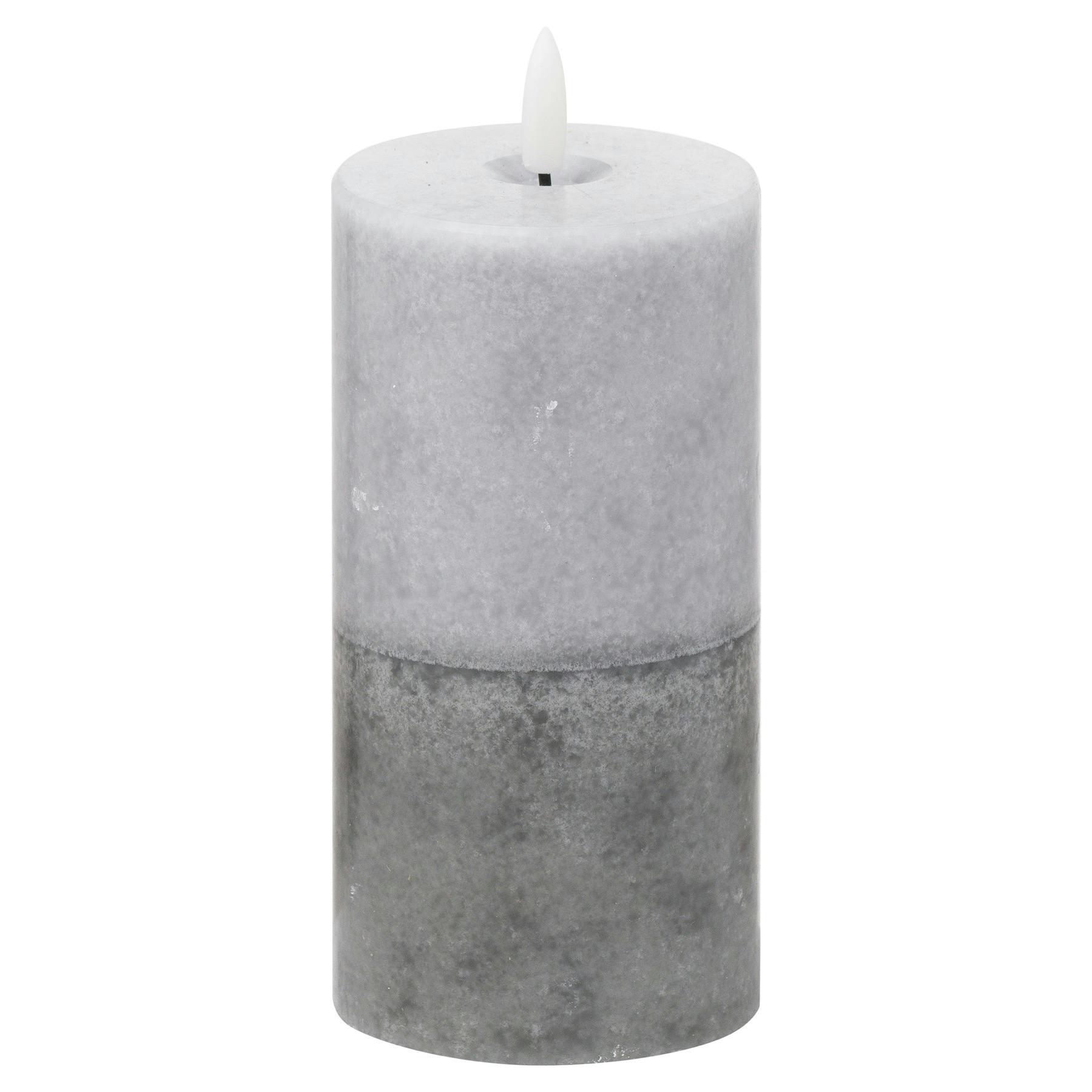 Hill Interiors Grey Luxe Collection Dipped Natural Glow Electric Candle - 15Cm X 7Cm X 7Cm - 100% Mixed