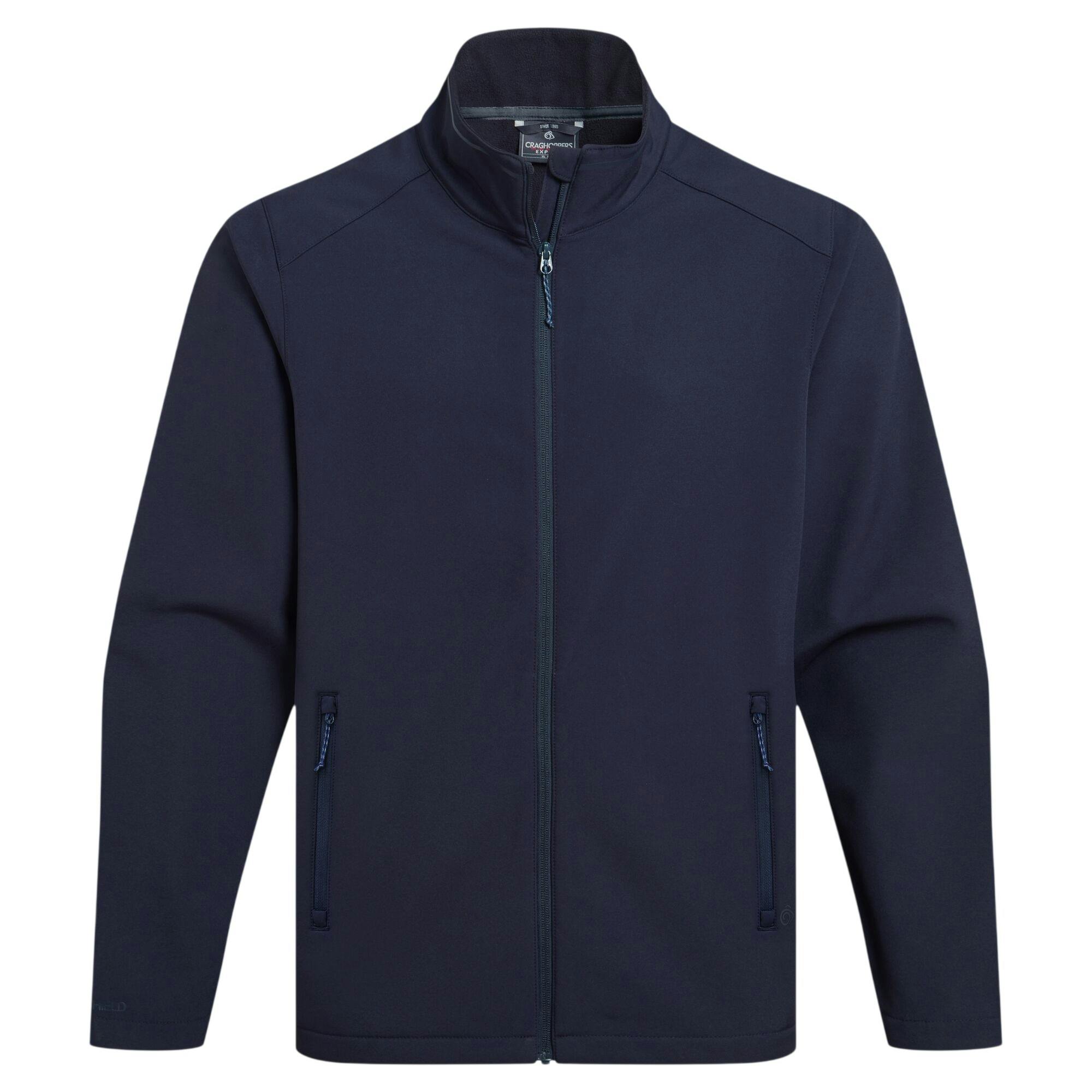 Craghoppers Men's Dark Expert Basecamp Ii Soft Shell Jacket - Navy - Xxl - Navy - 97% Recycled Polyester/3% Elastane