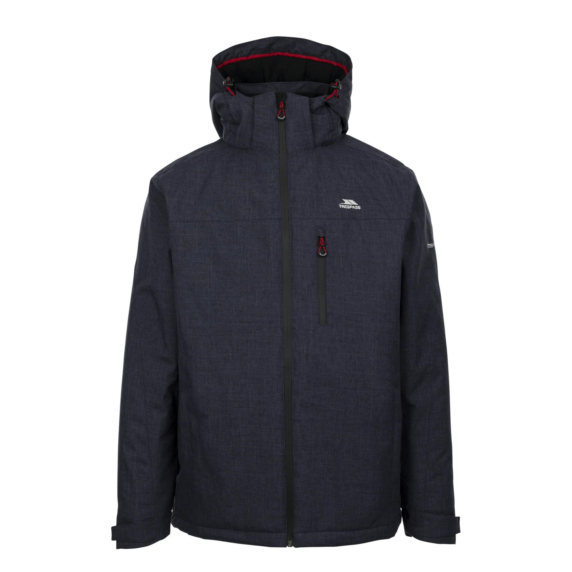 Trespass Men's Fyfinn Padded Waterproof Jacket - Navy Marl - 2XL - Navy Marl - 100% Polyester
