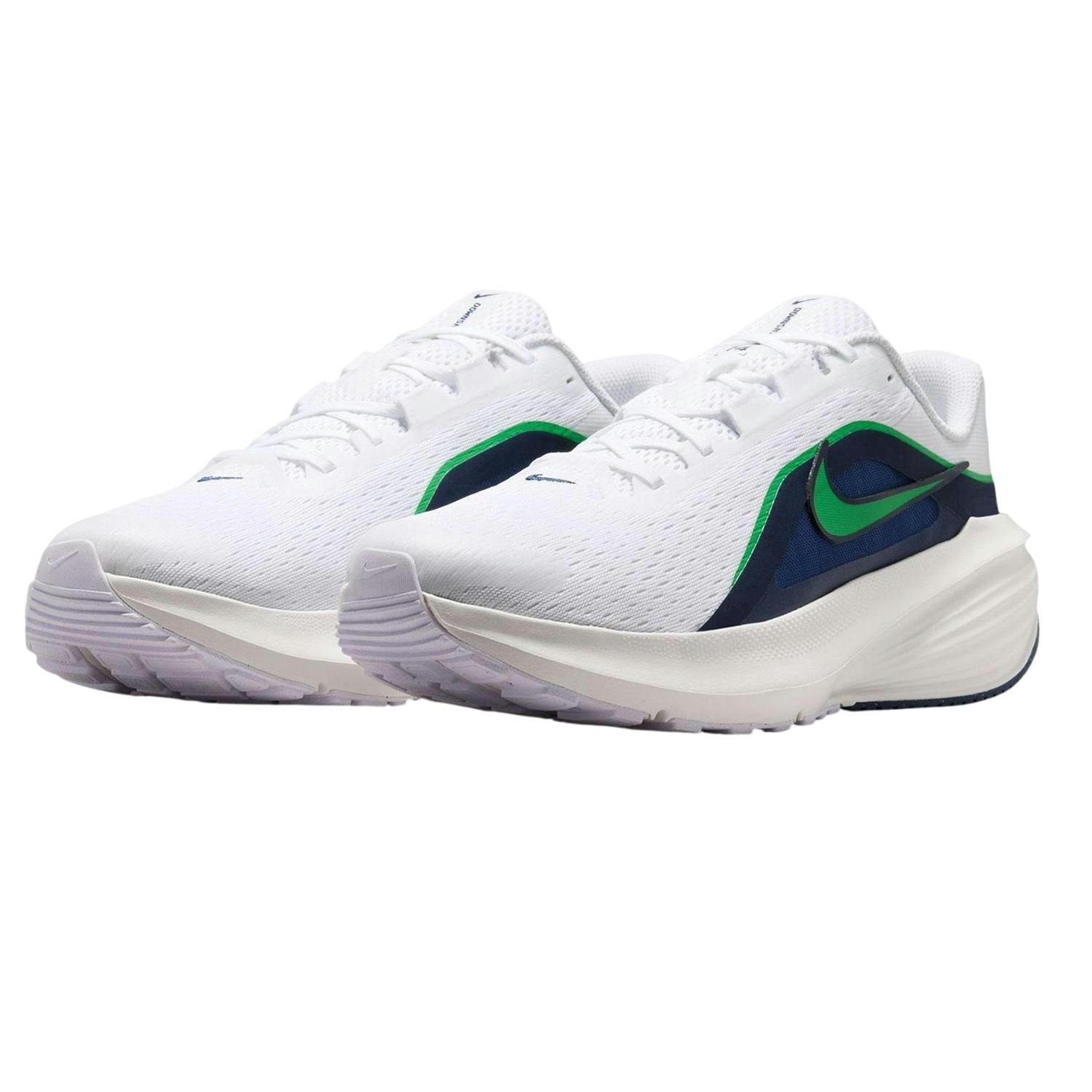 Nike Men's White/Green Downshifter 14 Trainers - /Navy/ - 9 Uk - /Navy/ - 100% Mixed