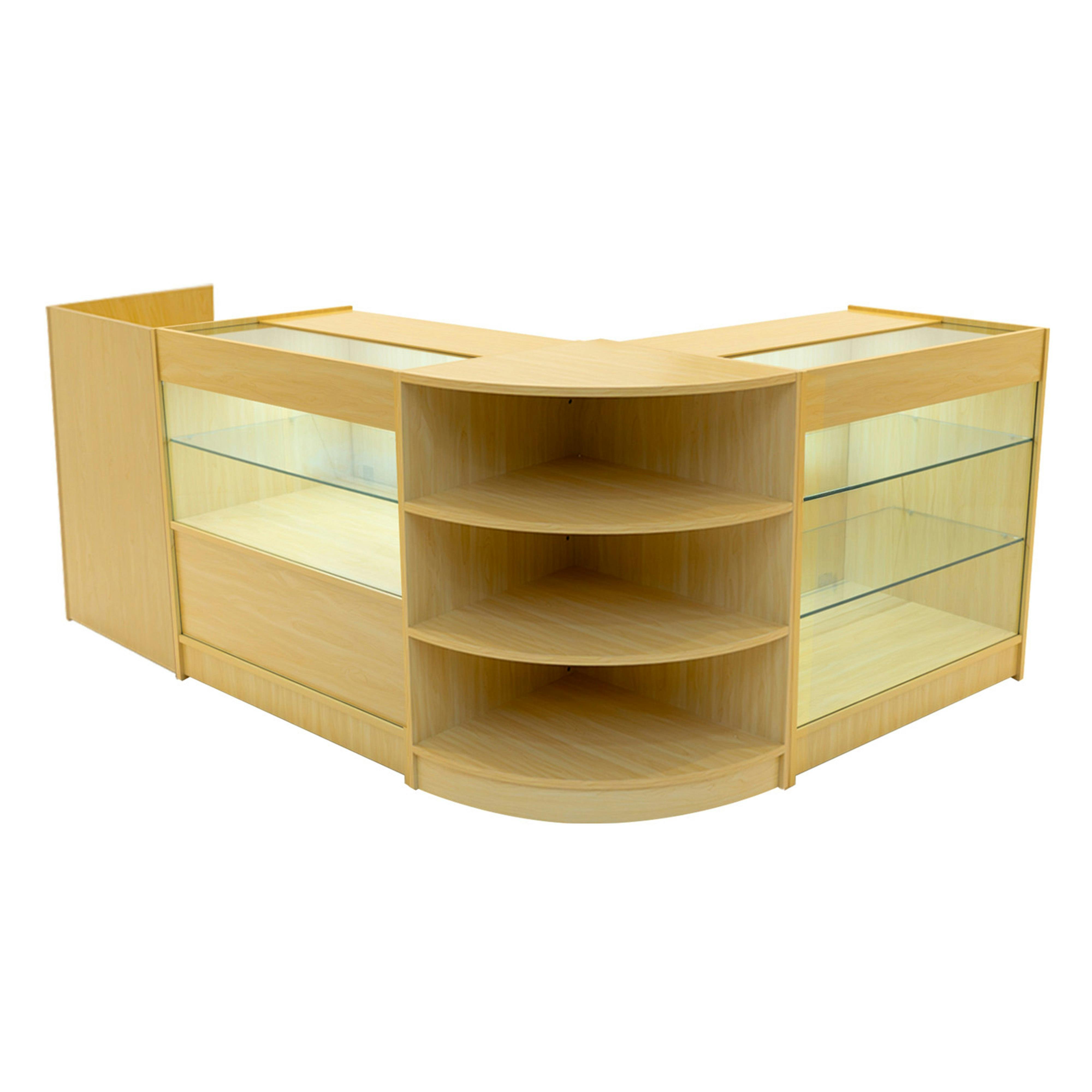 Rackhams White Theia Led Shop Counter Set K900, C900, Tb60 & Lm60 - Maple