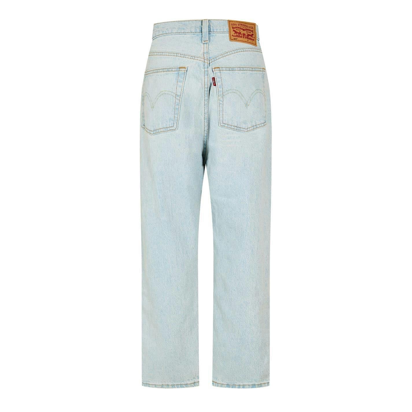 Levis Women's Light / 501 Straight Leg Ankle Grazer Jeans - Stepped Away - 31R - Stepped Away - 100% Cotton