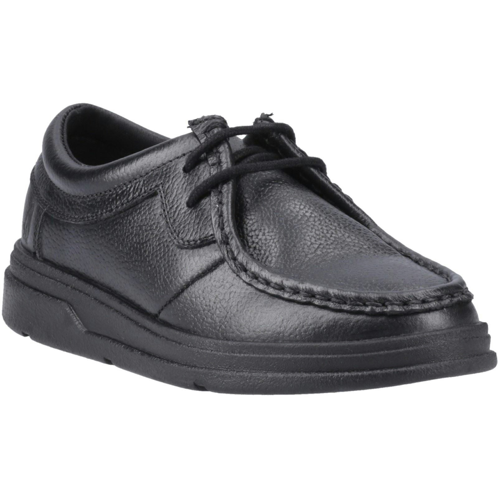 Hush Puppies Boys Black Ronan Mocc Leather 'S Moccasins Shoes - Size 1