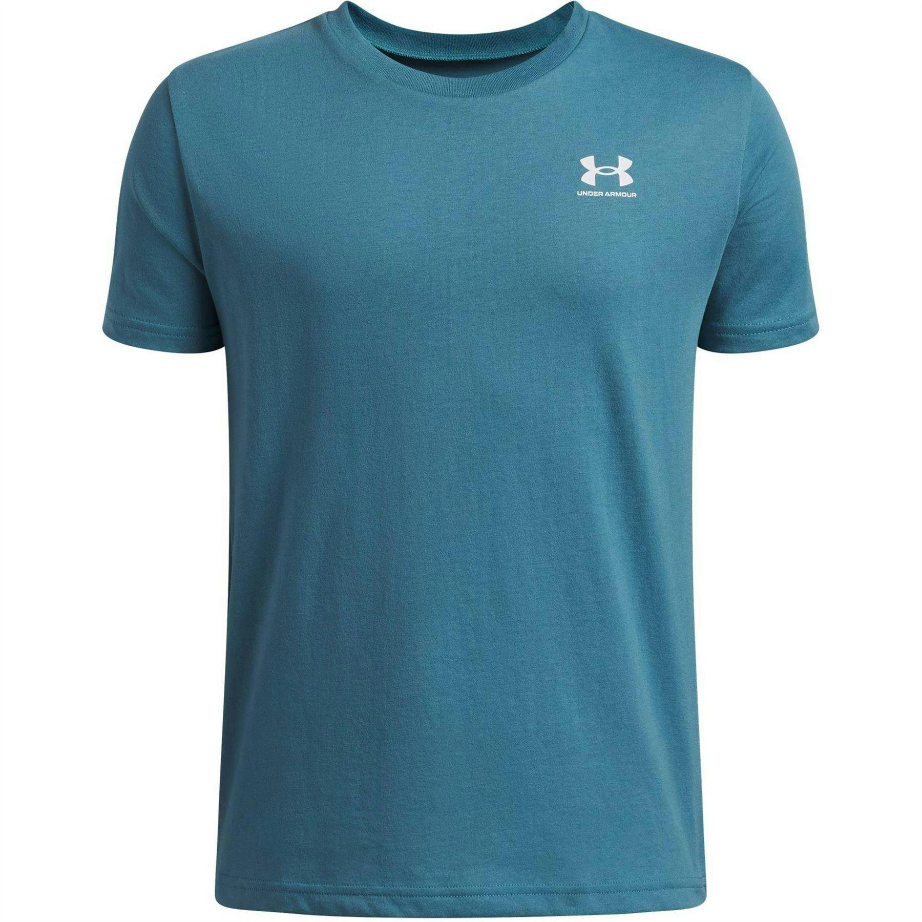 Under Armour Boys Blue Logo Short-Sleeved T-Shirt - 13 Years - 60% Cotton/40% Polyester