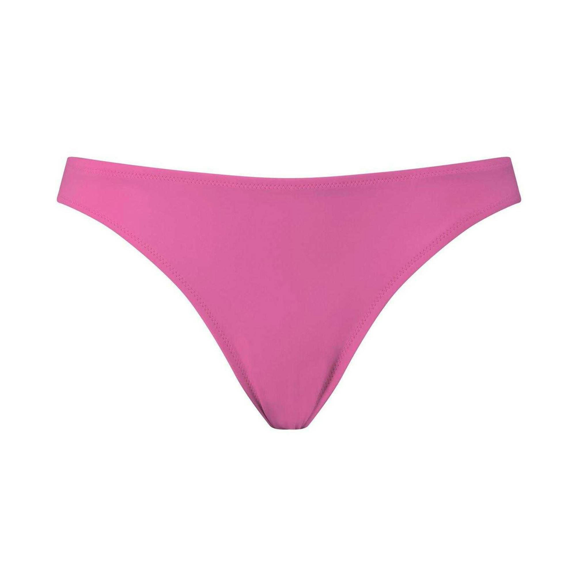 Puma Women's Pink Hipster Bikini Bottoms - Fluorescent - 10 Uk - Fluorescent - 81% Recycled Polyamide/19% Elastane