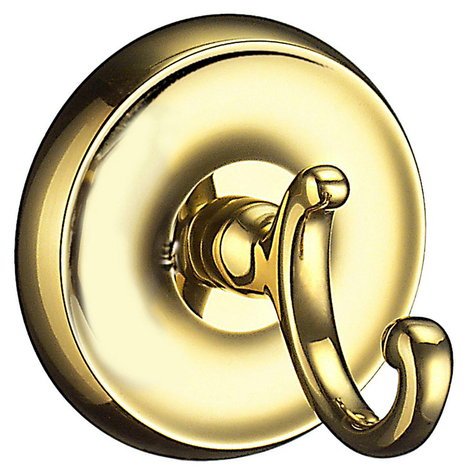 Smedbo Single Polished Brass Towel Hook (70Mm) Wall Mounted Bathroom Storage Square Robe Hooks Clothes Hanger Coat Peg