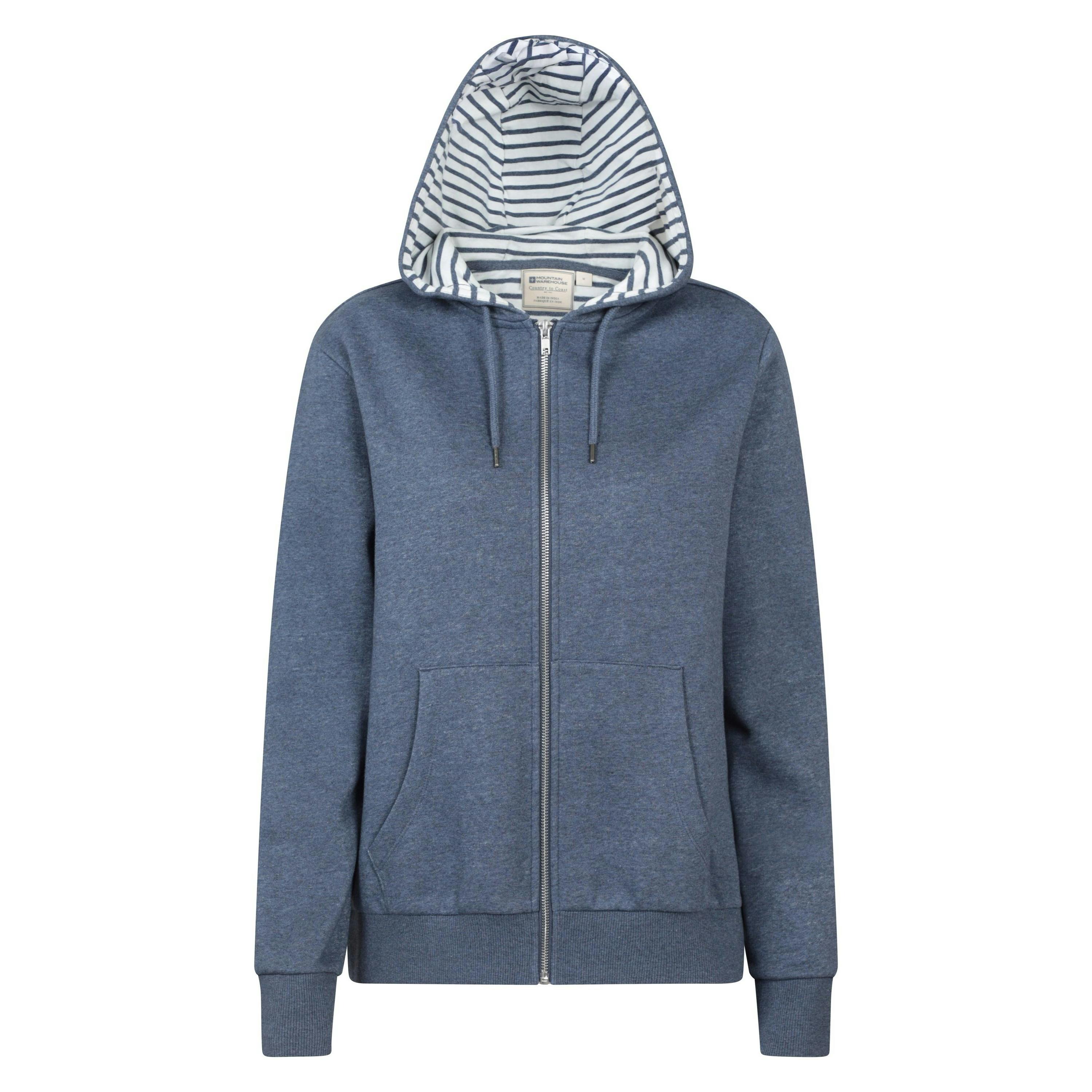 Mountain Warehouse Women's Dark/Blue Penzance Full Zip Hoodie - 10 Uk - 100% Mixed