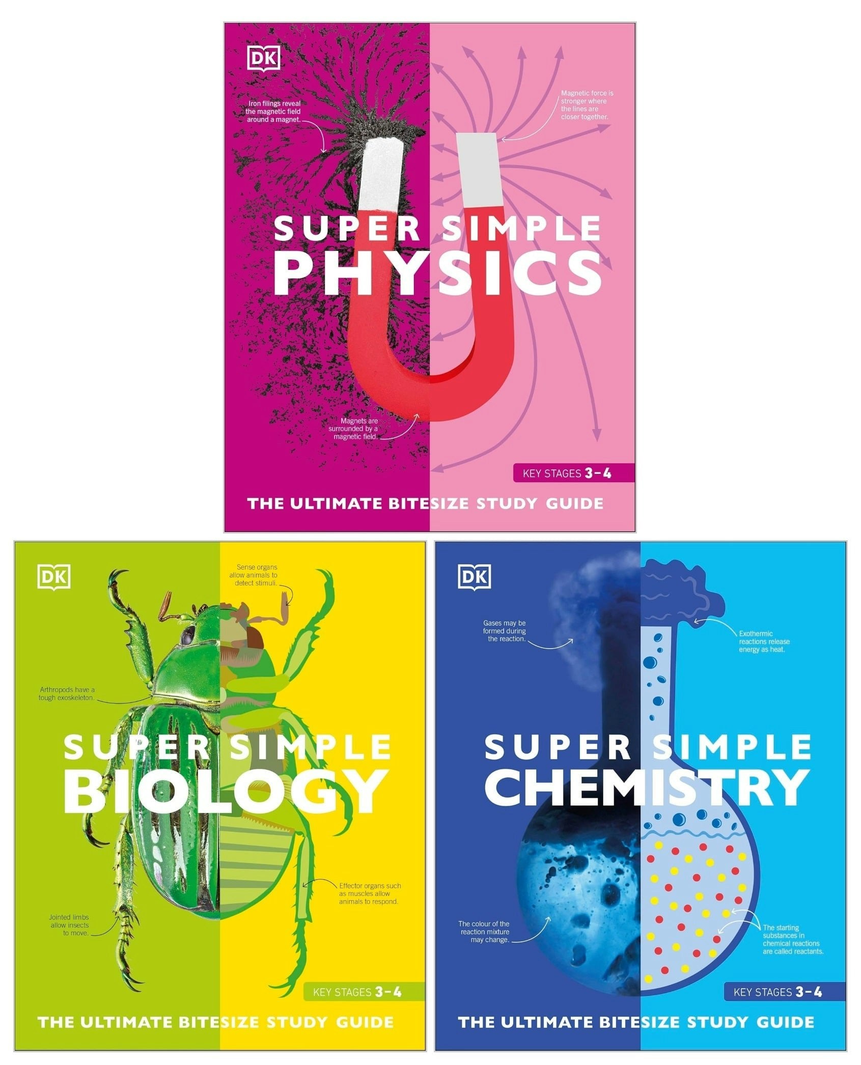 Various Publishers Dk Super Simple Study Guide 3 Books Collection Set (Super Simple Chemistry, Physics, Biology)