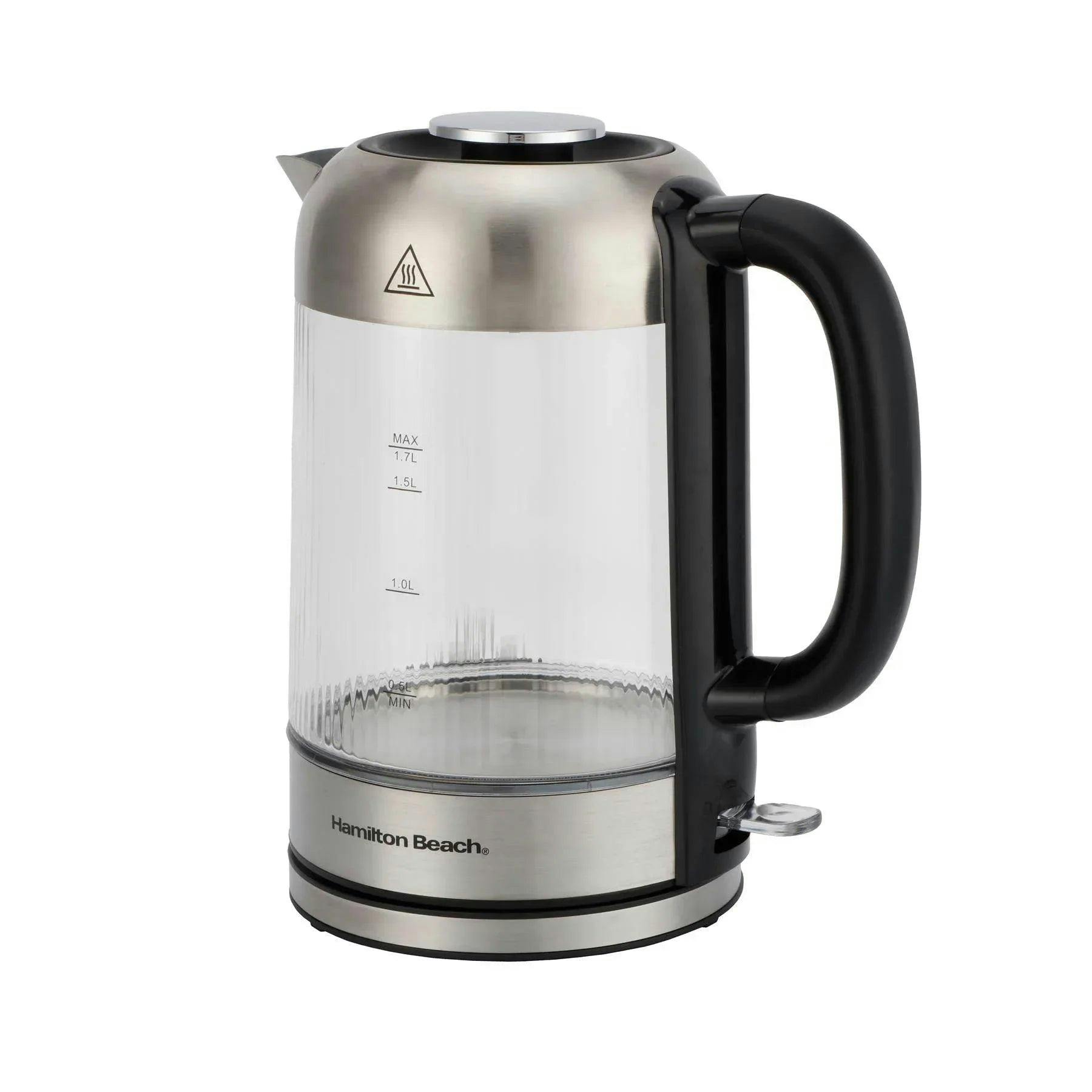 Hamilton Beach Liberty 1.7L Ribbed Glass Kettle - Image 4