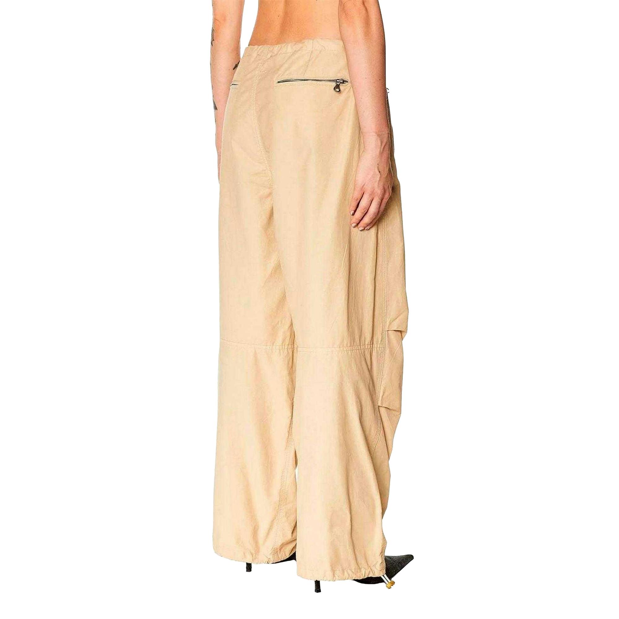Diesel Women's Diamanda Loose Fit Cargo Trousers - Natural - S R - Natural - 69% Cotton/31% Polyamide