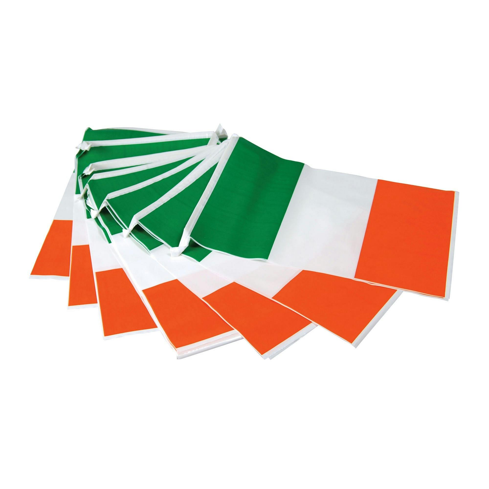 Bristol Novelty White/Green/Orange Ireland Flag Bunting - One Size
