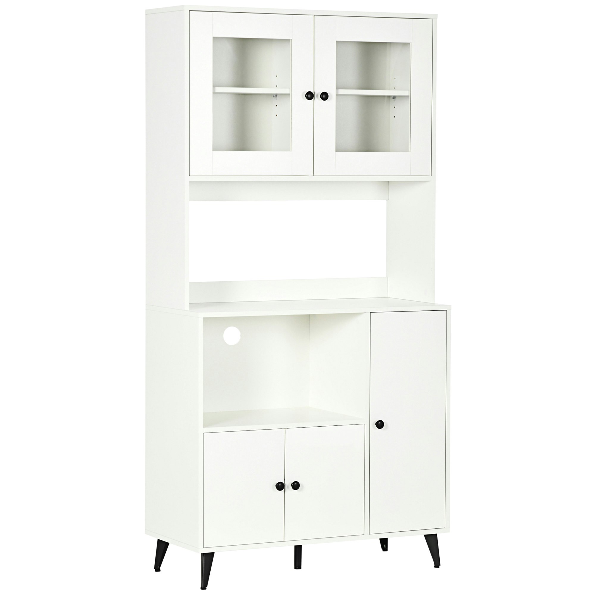 Rackhams White Freestanding Kitchen Storage Cabinet Cupboards Adjustable Shelves