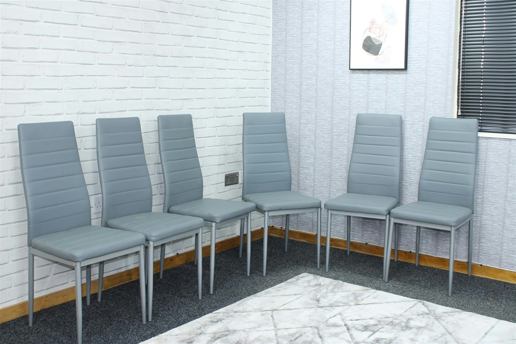 Denver Modern Denver Set Of 4 Blue Velvet Dining Chairs - Image 4