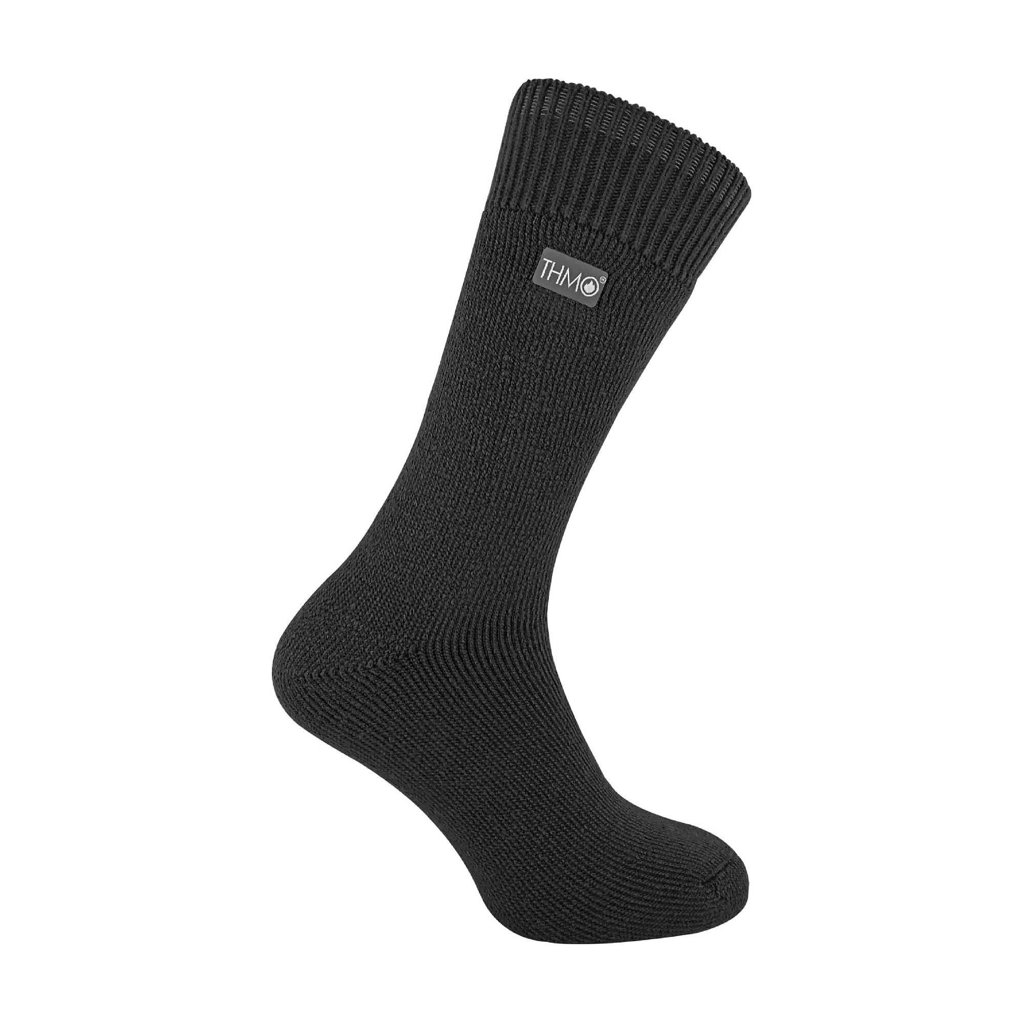 Thmo Men's Thick Winter Thermal Socks With Seamless Toe (Multipack Options) - Charcoal - 1 Pack Size 6-11 Uk