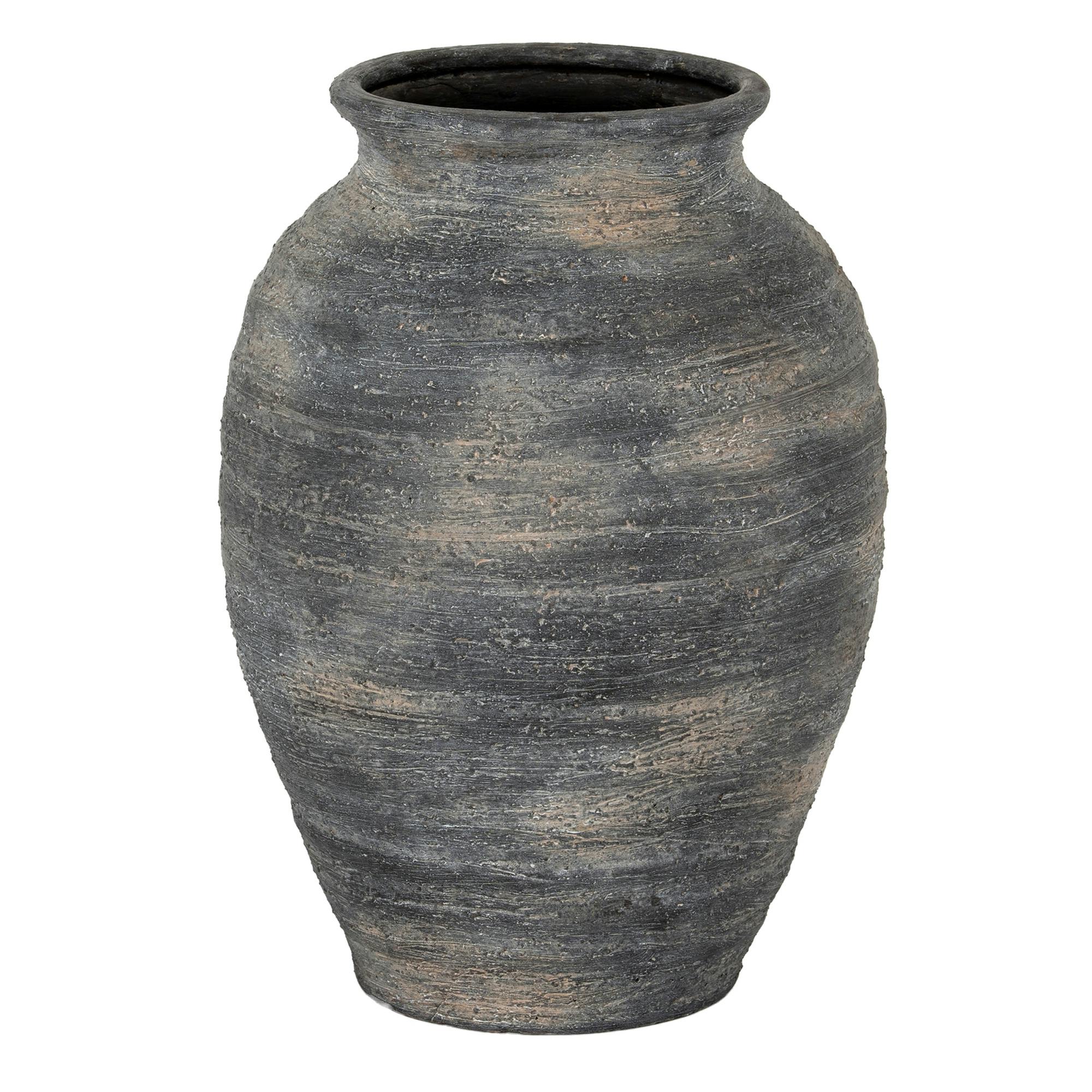 Hill Interiors Black/Grey Marra Olpe Vase - 42Cm X 29Cm X 29Cm - 100% Mixed