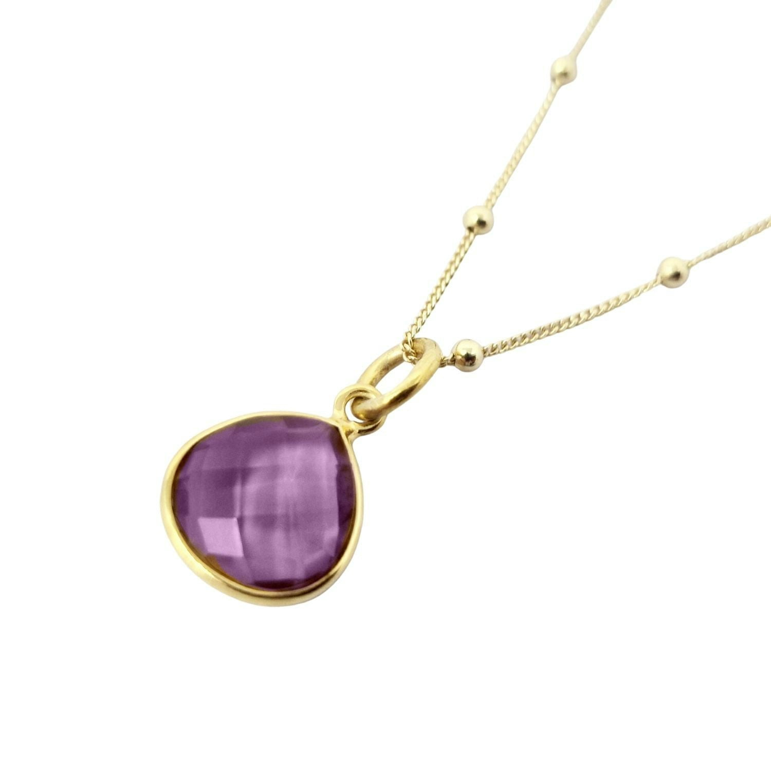 Harfi Gold 18Ct Vermeil Alexandrite Colour Changing June Birthstone Necklace